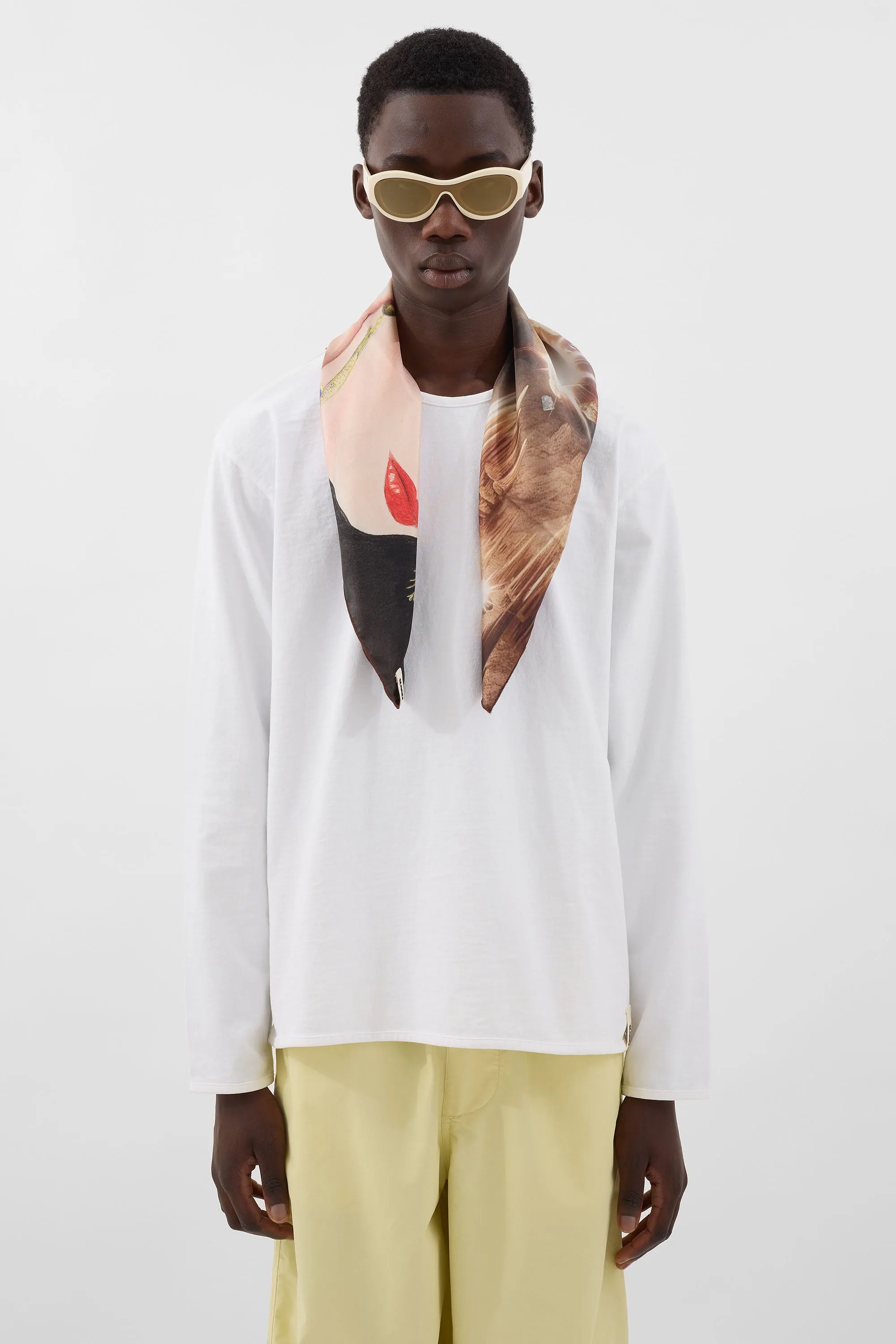 EVERYDAY CLASSIC LONGSLEEVE T-SHIRT / white sold by Sunnei product image thumbnail 3