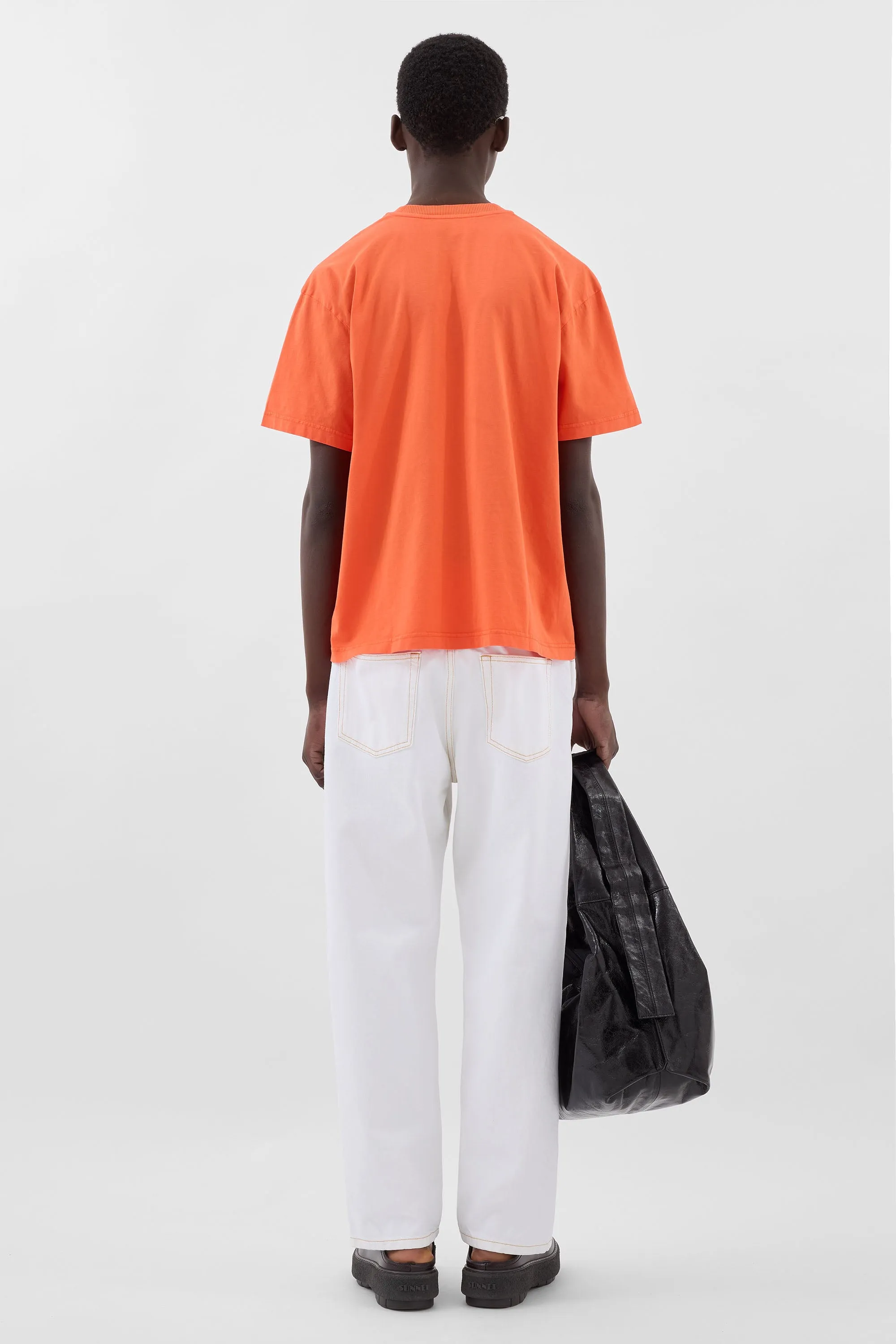 EVERYDAY CLASSIC T-SHIRT / bright orange sold by Sunnei product image thumbnail 5
