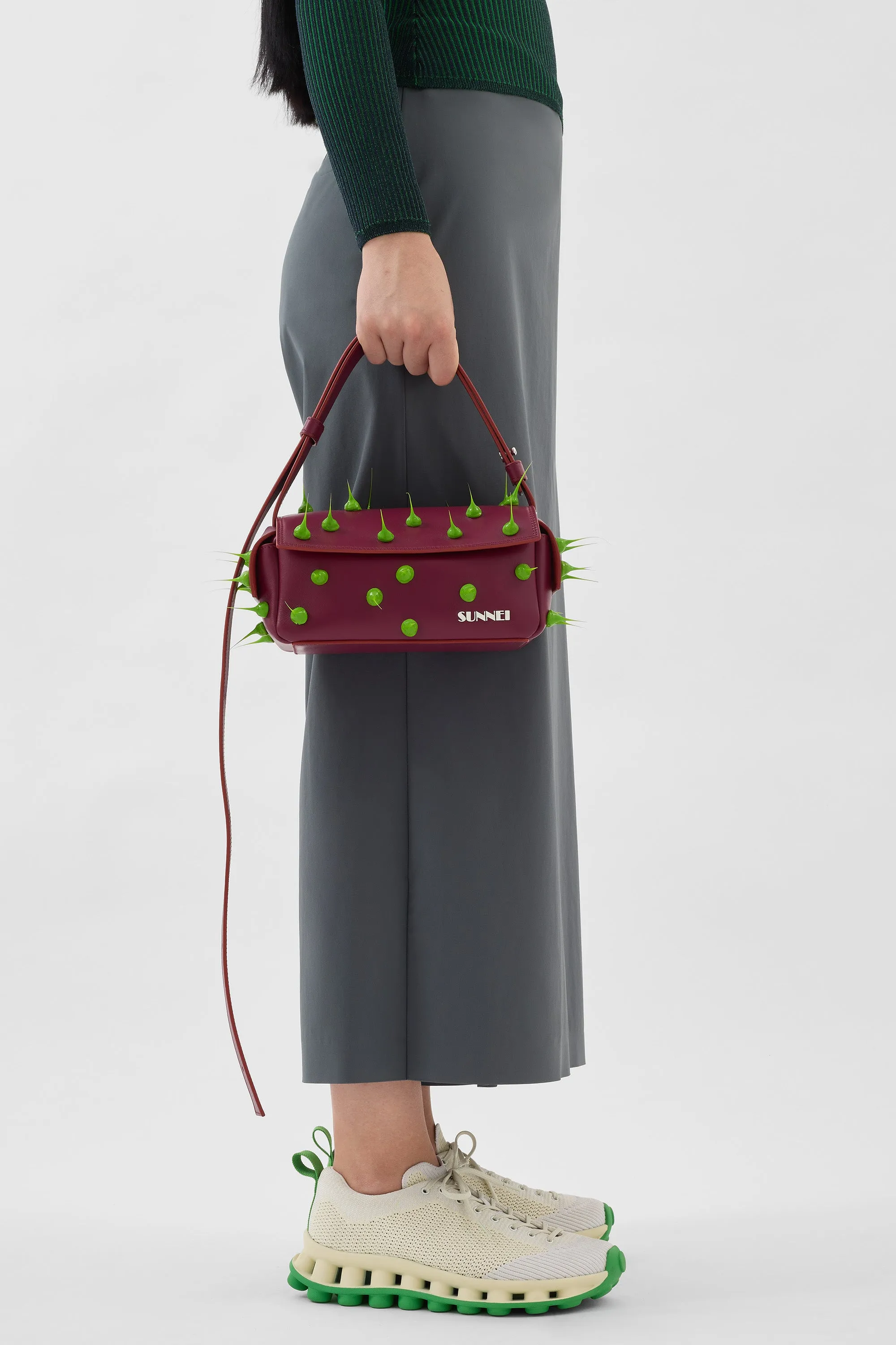 SPIKY SMALL LABAULETTO BAG / burgundy sold by Sunnei product image thumbnail 4