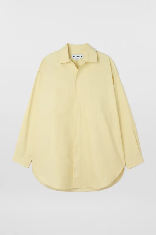 MEGA OVER SHIRT / light yellow sold by Sunnei