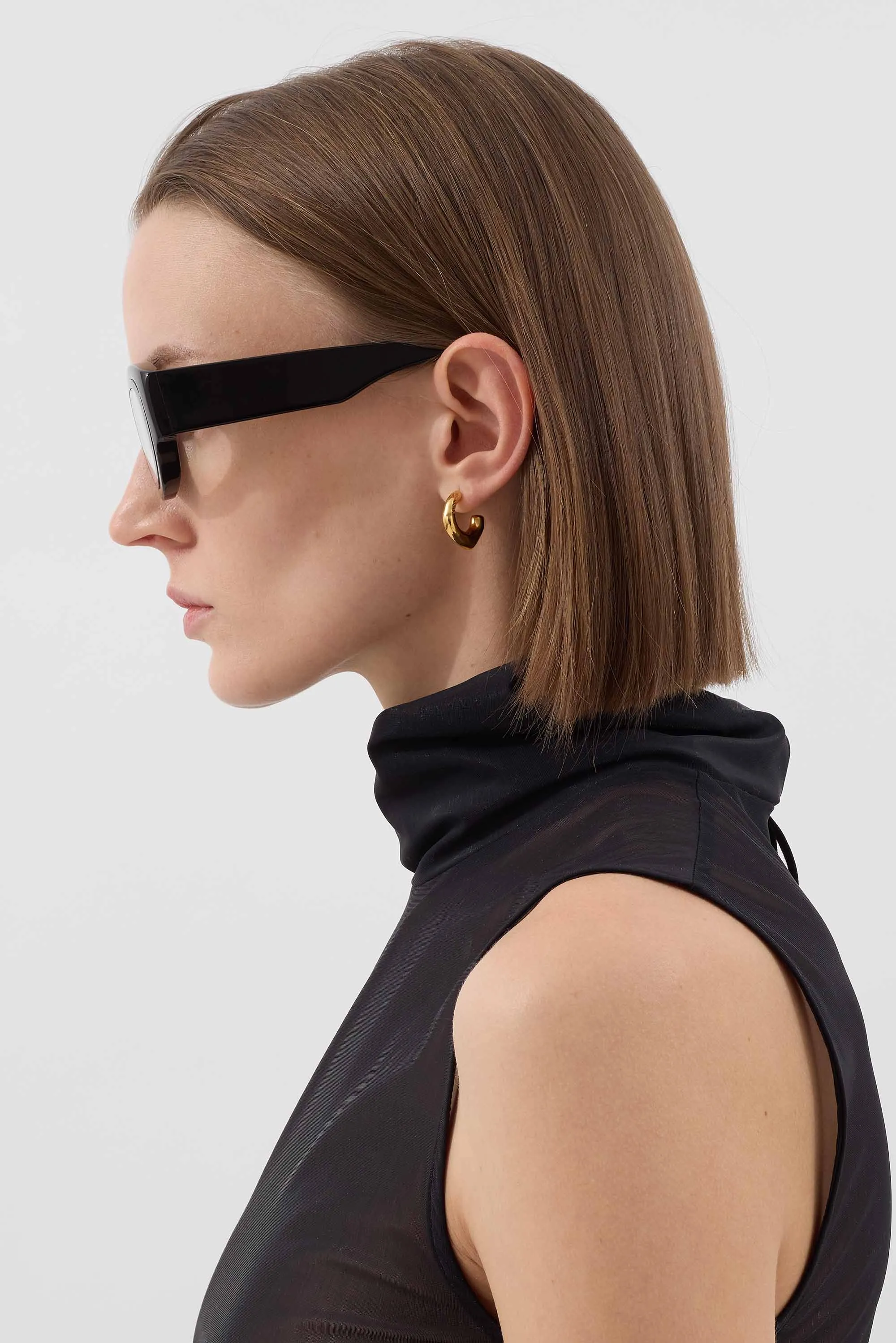 SINGLE METALLIZED EARRING / gold sold by Sunnei product image thumbnail 3