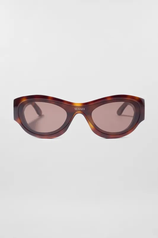 PROTOTIPO 5 SUNGLASSES / tortoise & dark brown sold by Sunnei
