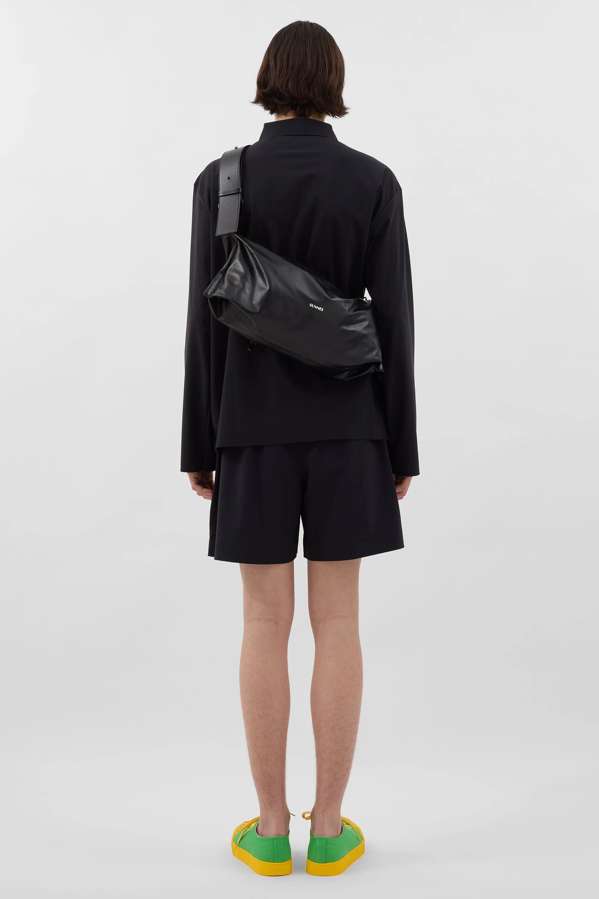 TECH LONGSLEEVE POLO / black sold by Sunnei product image thumbnail 4