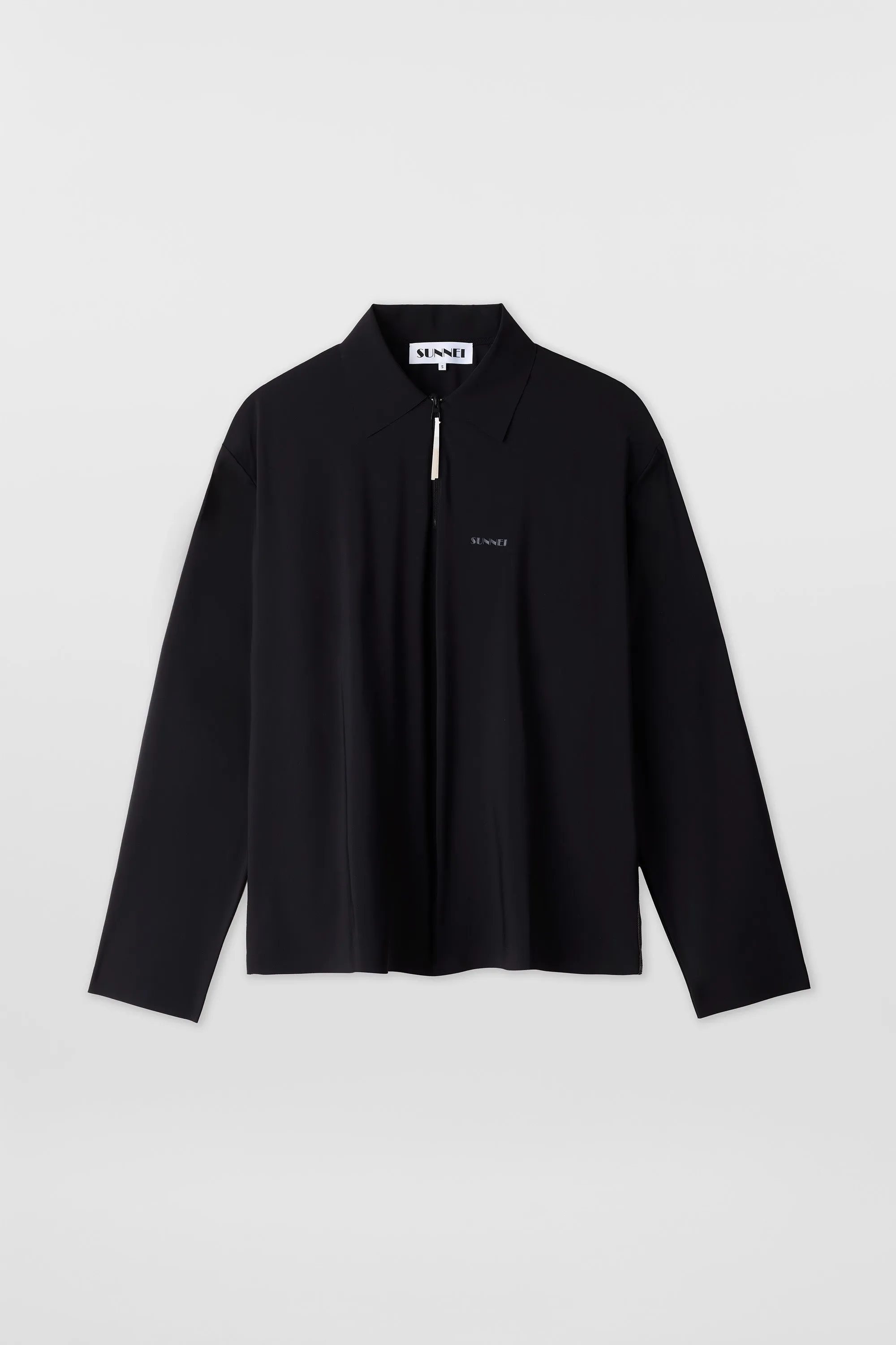 TECH LONGSLEEVE POLO / black sold by Sunnei