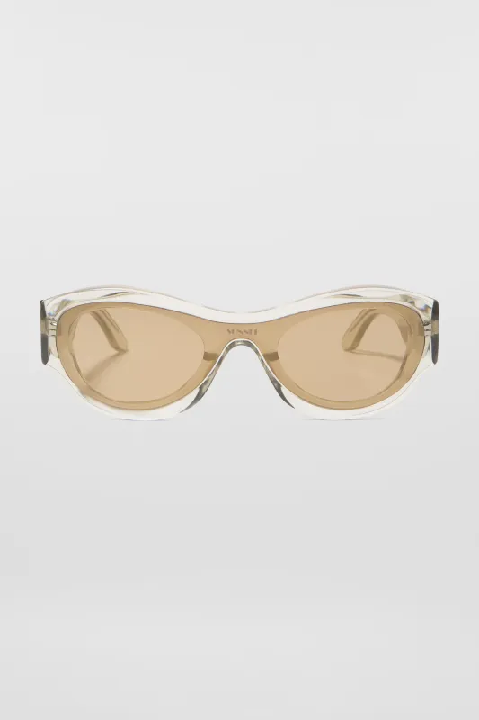 PROTOTIPO 5 SUNGLASSES / transparent grey & green sold by Sunnei