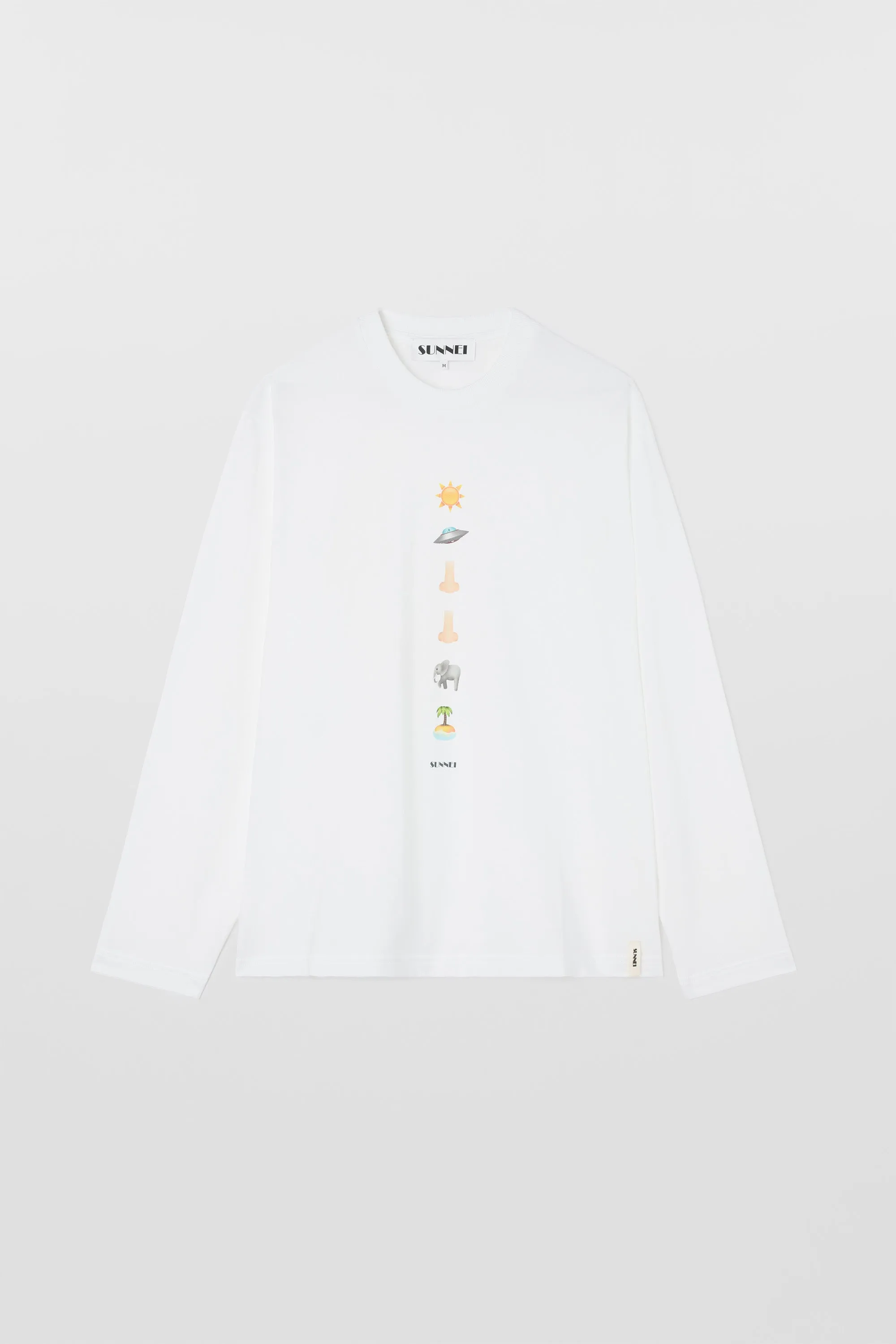 CLASSIC LONGSLEEVE EMOJI T-SHIRT / off white sold by Sunnei