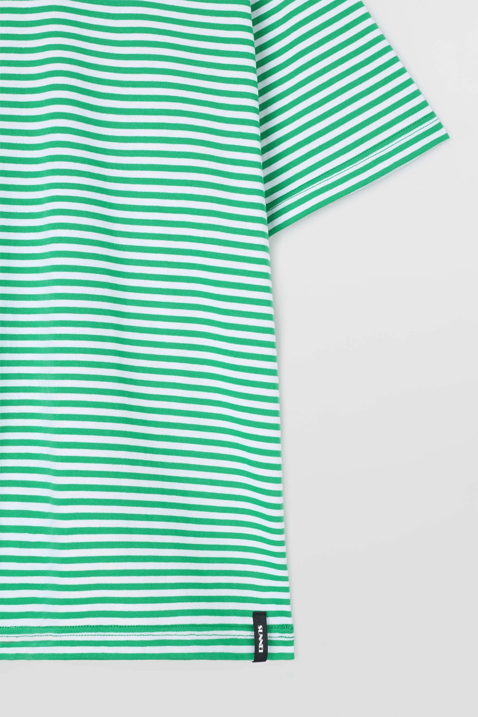 OVER T-SHIRT / off white & bright green stripes sold by Sunnei product image thumbnail 4