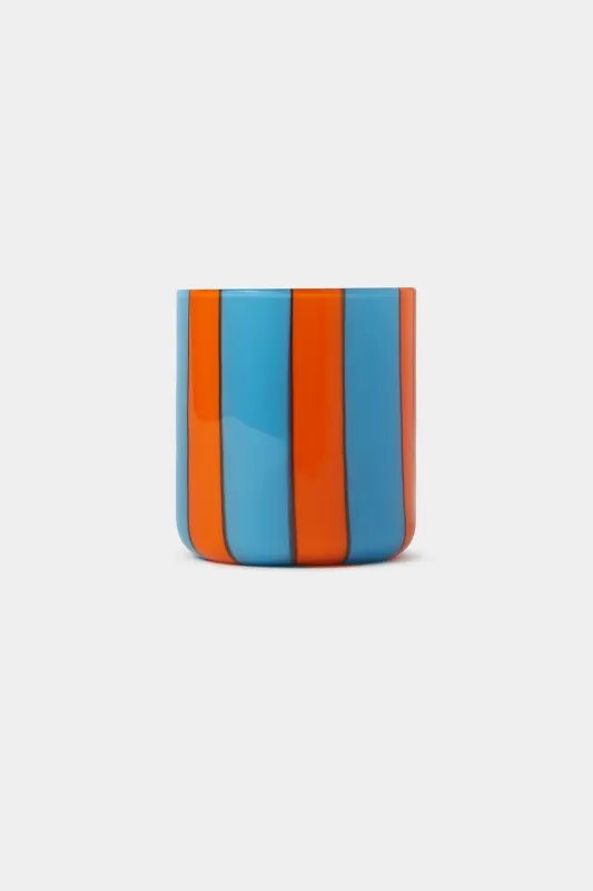 ORANGE & LIGHT BLUE MURANO GLASS made by Sunnei