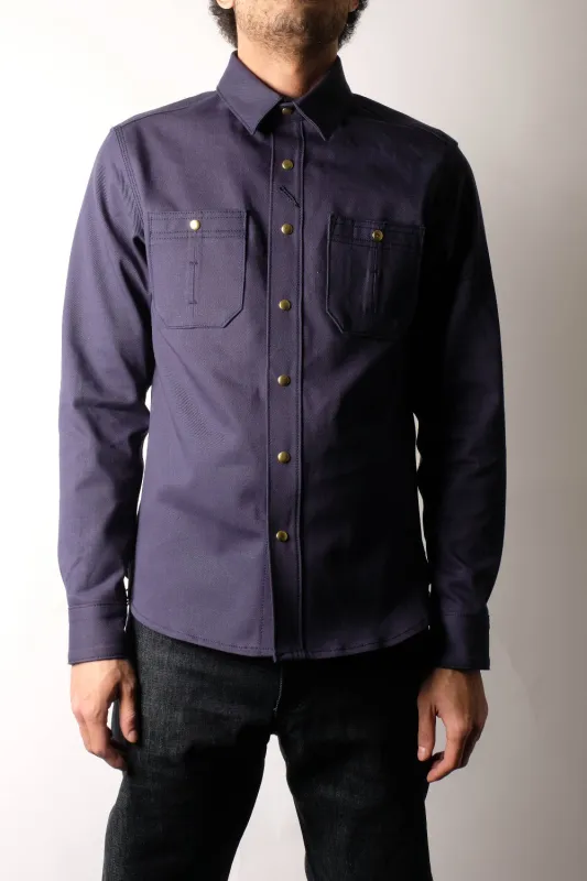 CHELSEA Selvedge Twill Workshirt (Navy) made by Fitted Underground