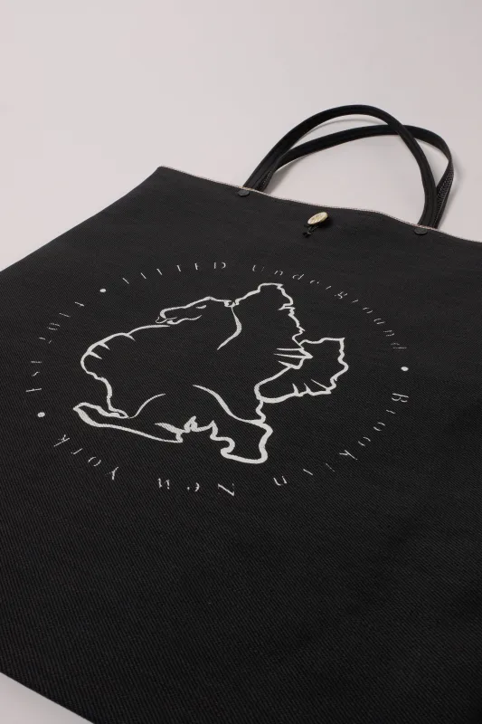 Selvedge Denim Tote - Gunmetal made by Fitted Underground