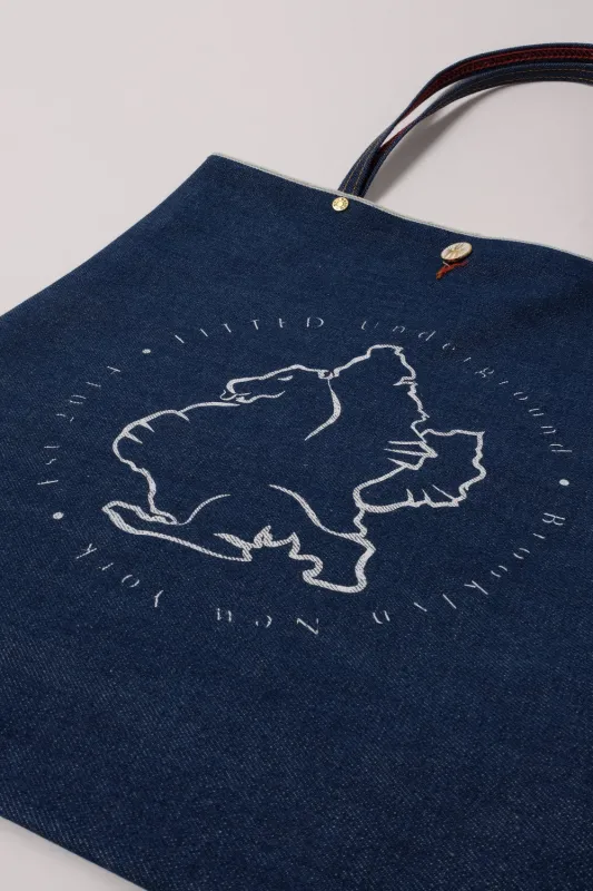 Selvedge Denim Tote - Natural Indigo made by Fitted Underground