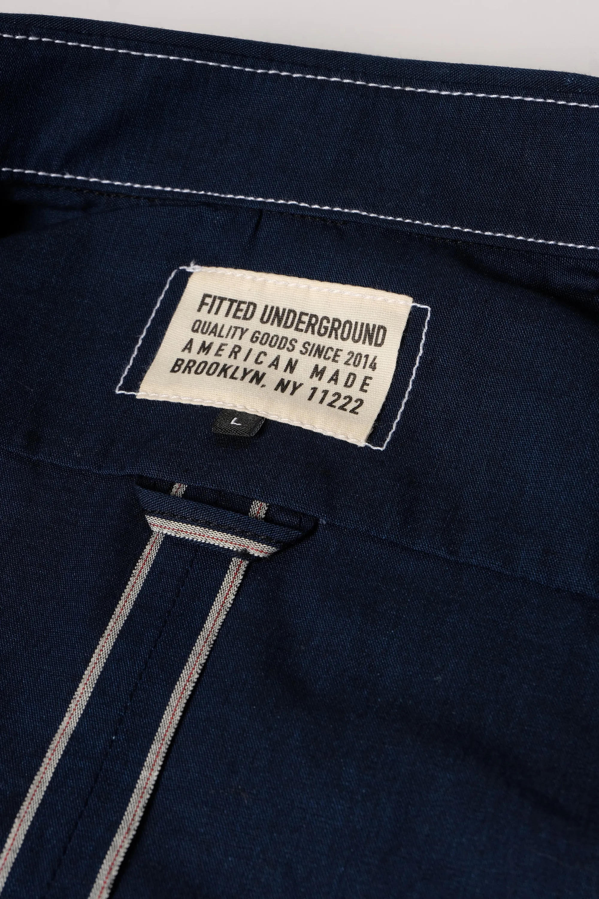LES Dark Indigo Selvedge Chambray sold by Fitted Underground product image thumbnail 5
