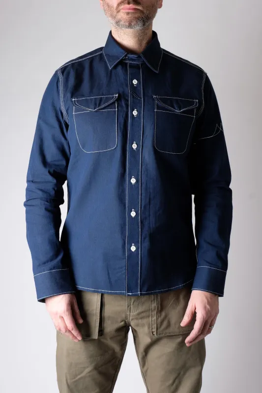 LES Dark Indigo Selvedge Chambray made by Fitted Underground
