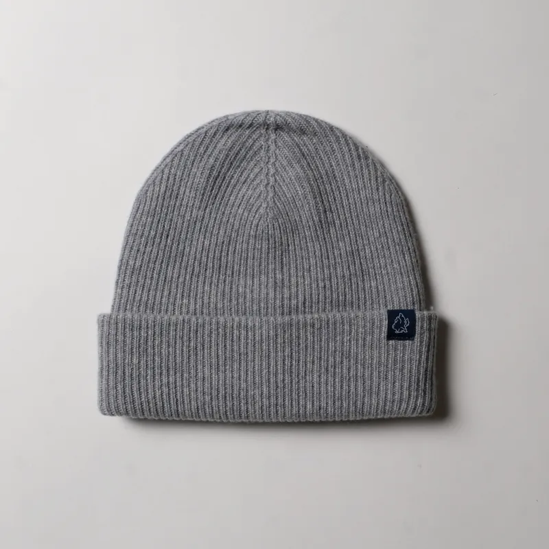 Cashmere-Merino Wool Beanie (Grey) made by Fitted Underground