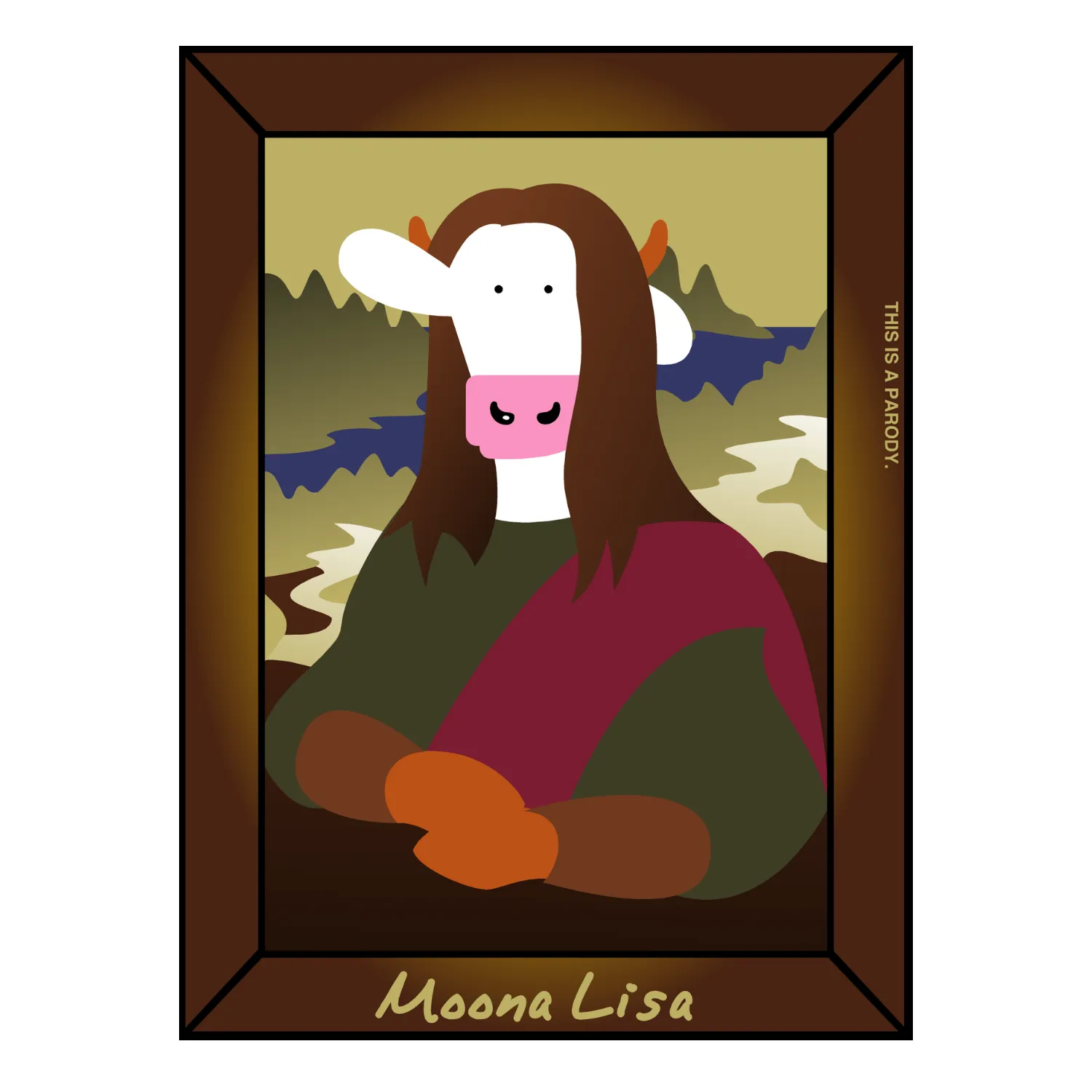MOOna Lisa Adult T sold by Cows product image thumbnail 3