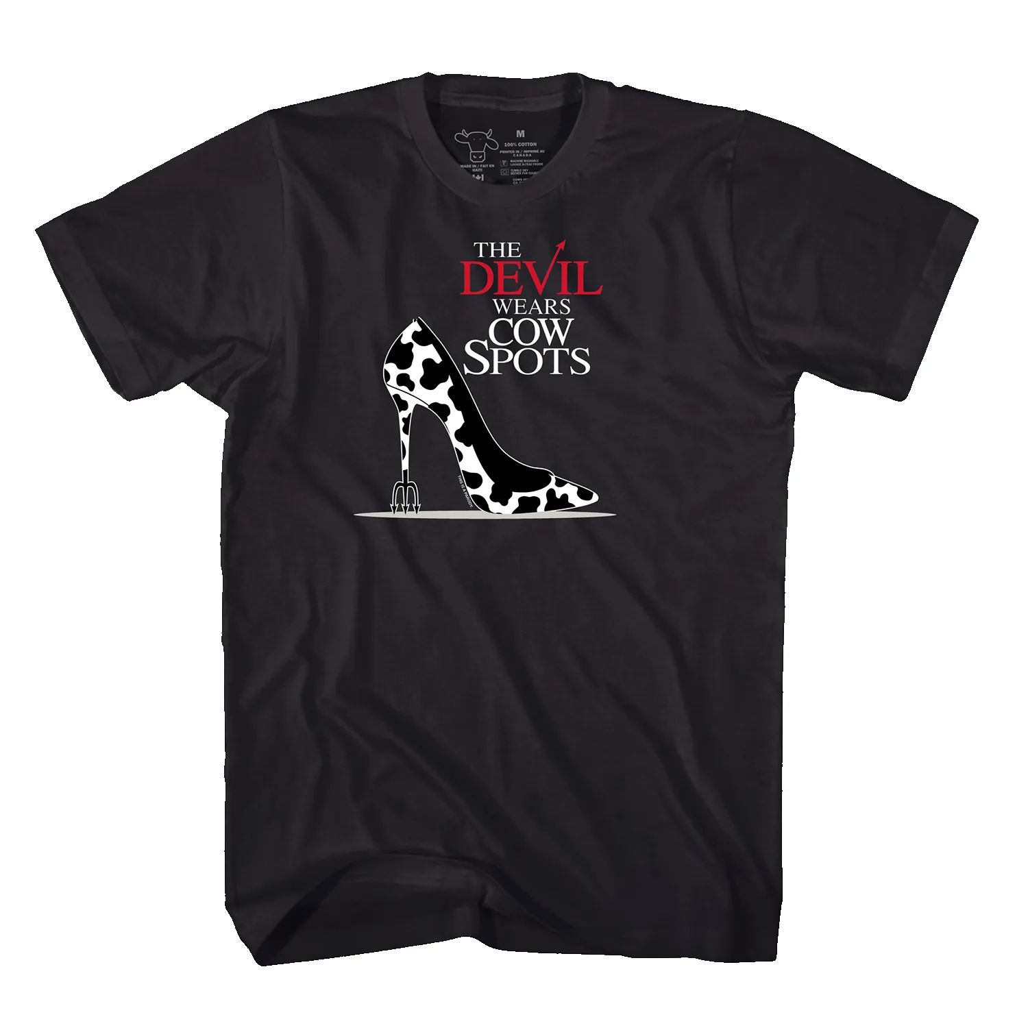 Adult T - The Devil Wears COW Spots sold by Cows product image thumbnail 2