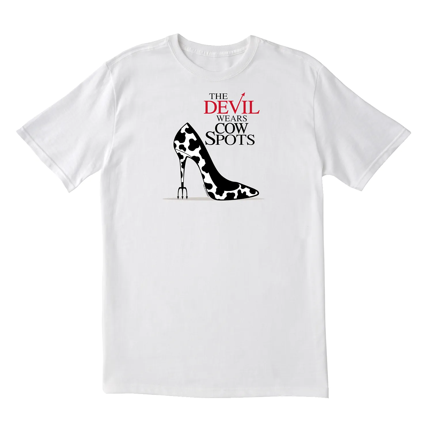 Adult T - The Devil Wears COW Spots sold by Cows