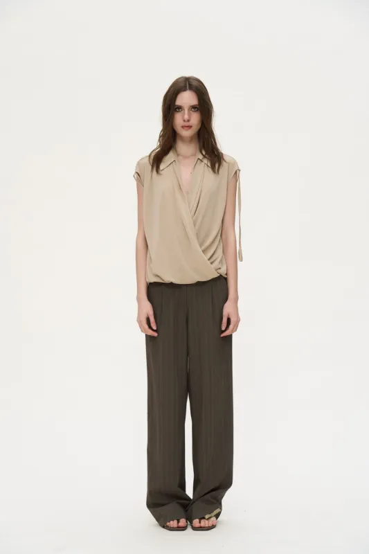 Ginn Draped Chiffon Top sold by PANN