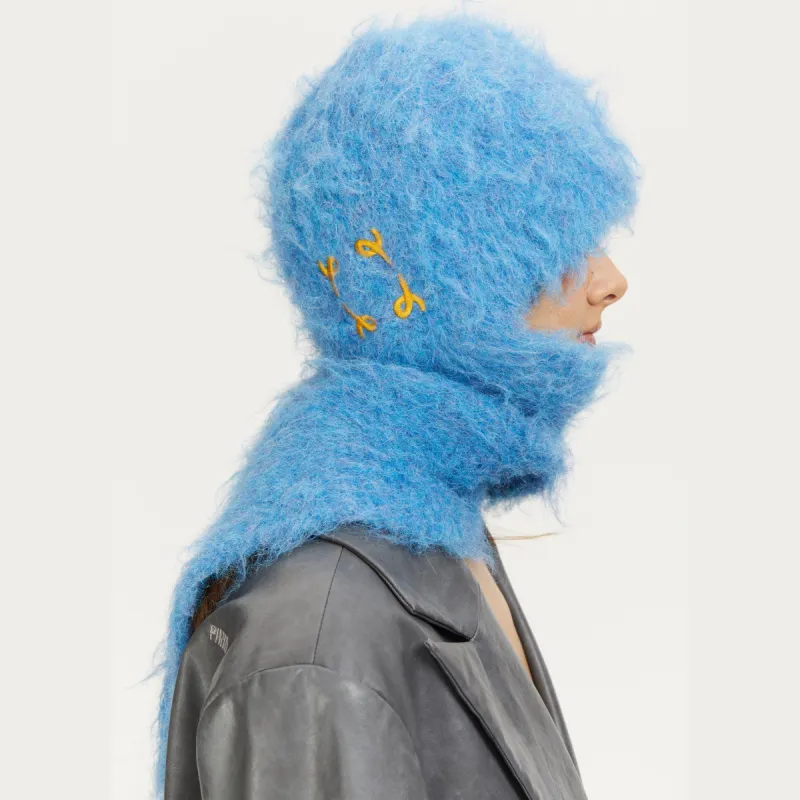 Elf Warm Hooded Scarf in Blue sold by PANN