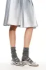 Lidia Silver-Coated Pleated Skirt sold by PANN
