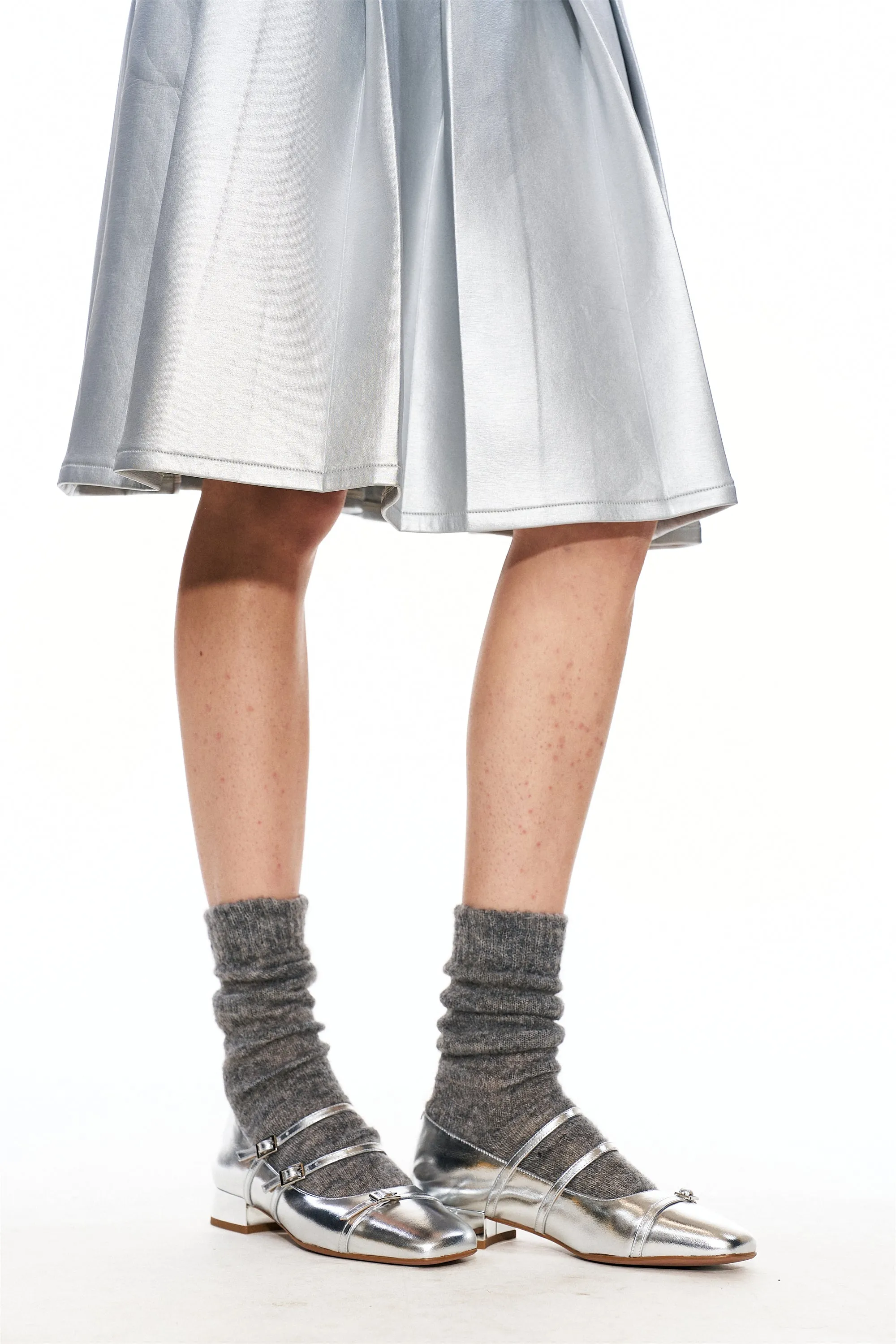 Lidia Silver-Coated Pleated Skirt sold by PANN product image thumbnail 2