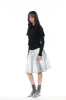 Lidia Silver-Coated Pleated Skirt sold by PANN
