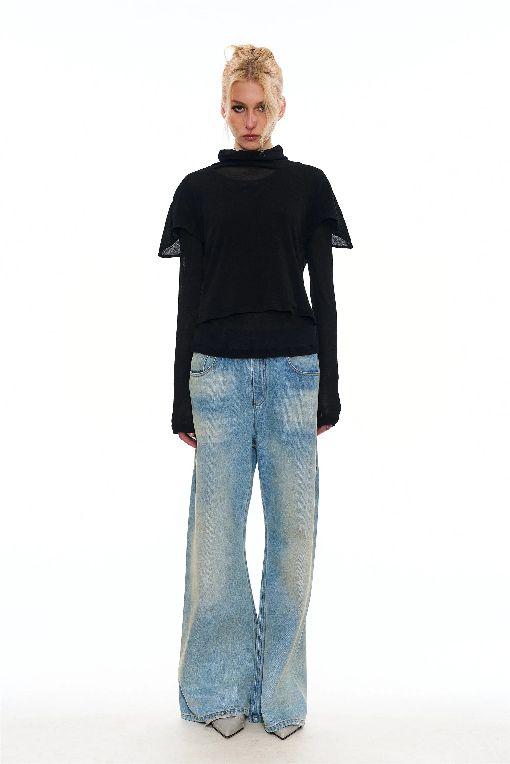 Anya Two-Piece Top in Black sold by PANN