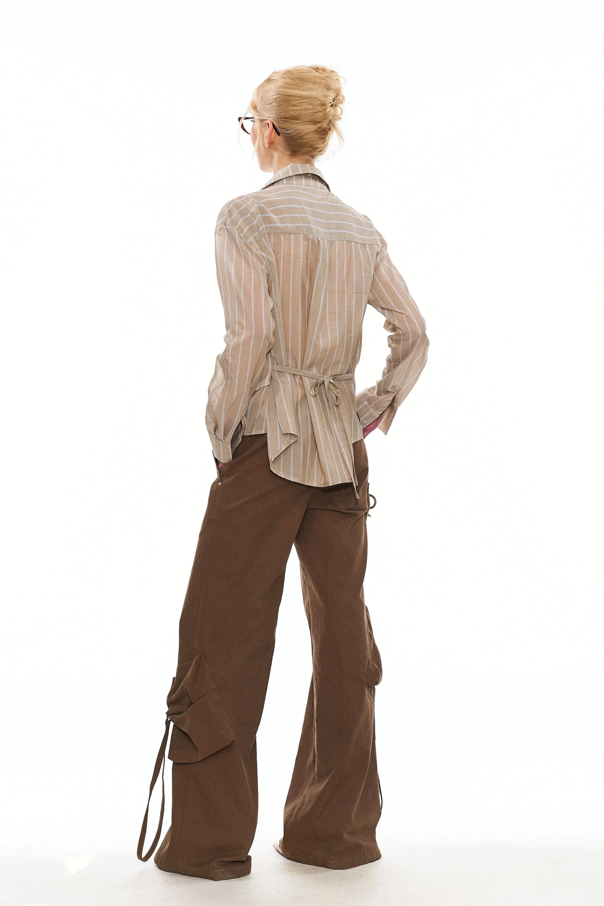 Lee Layered Vest Stripe Shirt in Brown sold by PANN product image thumbnail 2