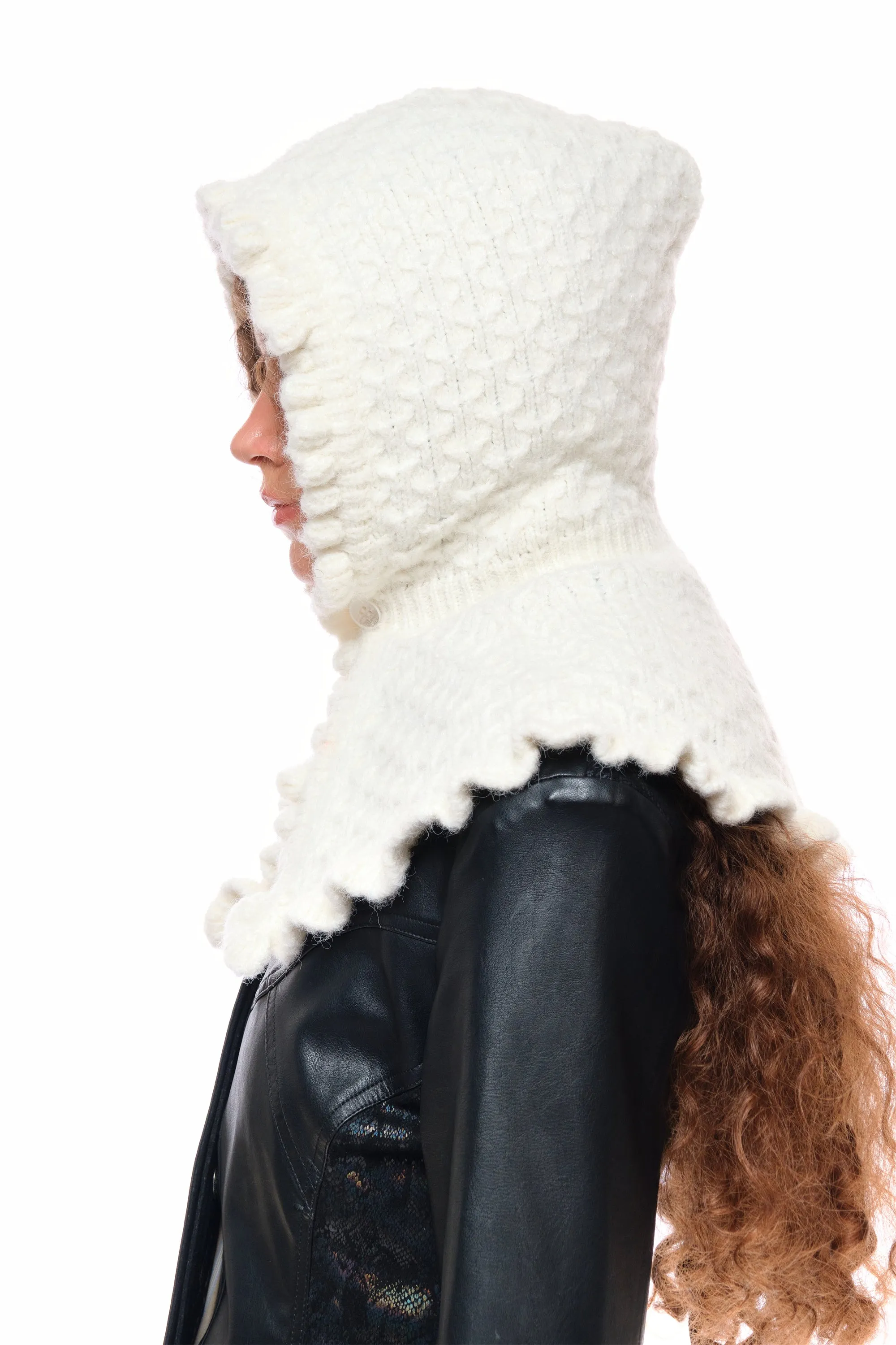 Sage Balaclava Hat in White sold by PANN product image thumbnail 4