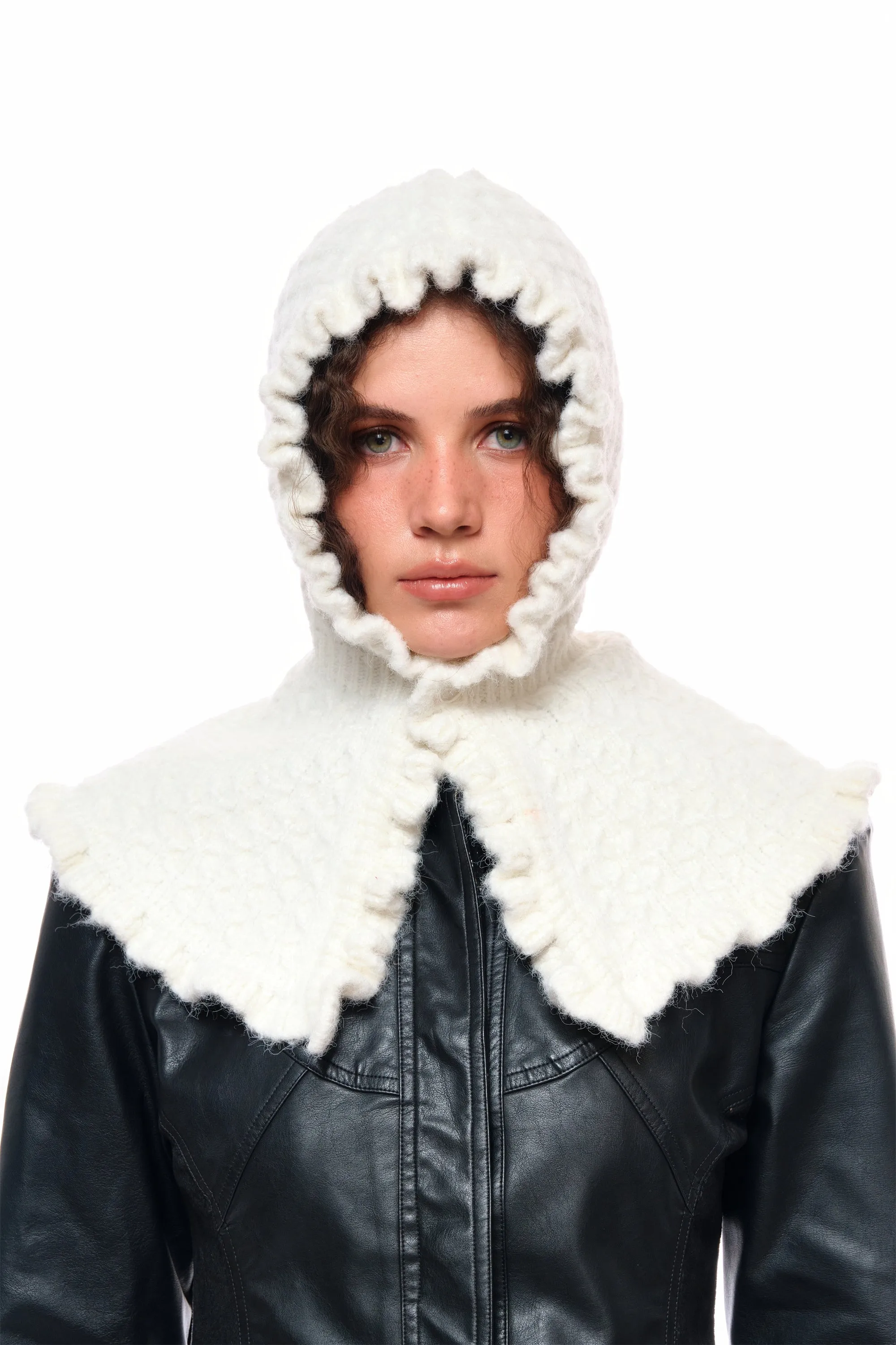 Sage Balaclava Hat in White sold by PANN product image thumbnail 2