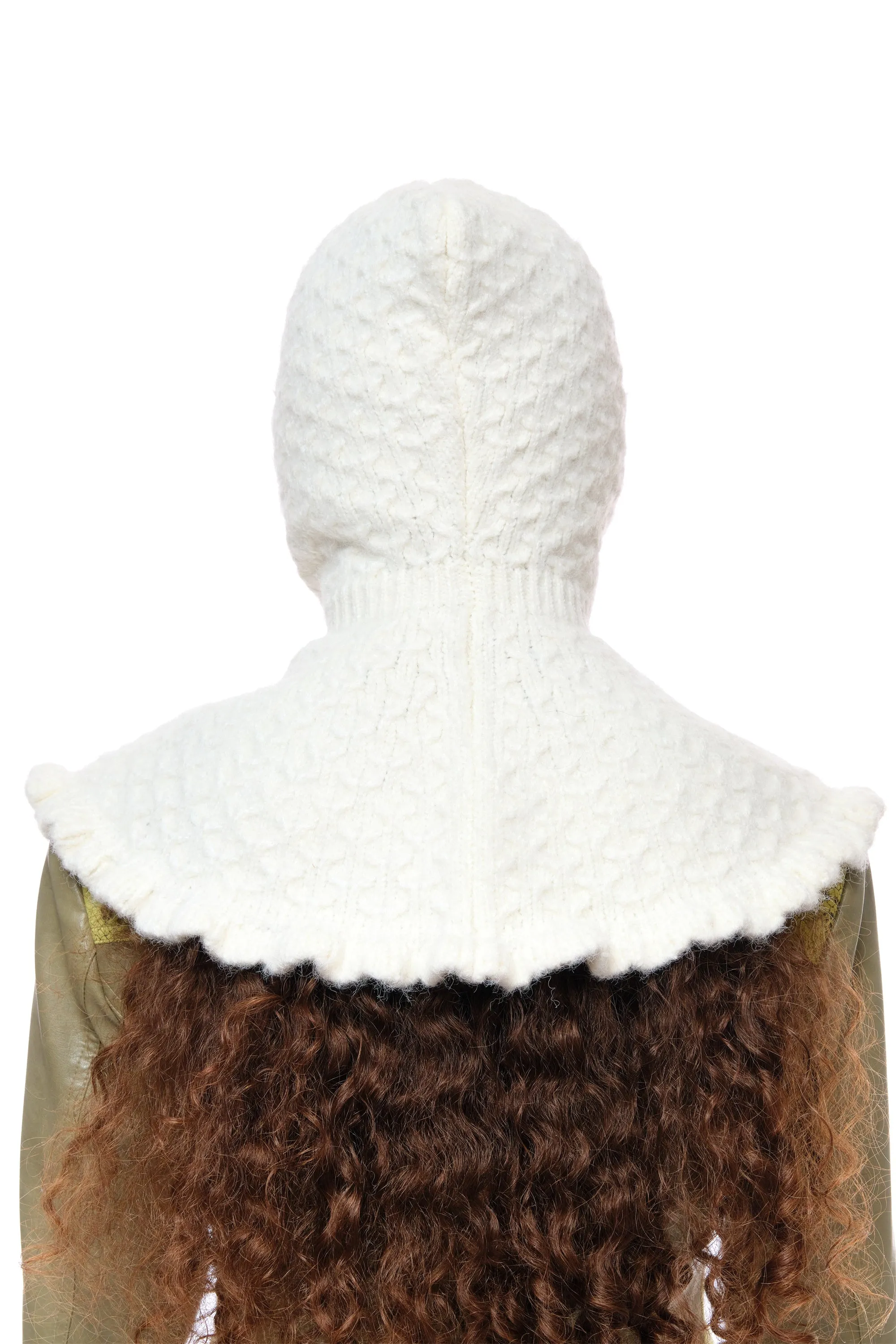 Sage Balaclava Hat in White sold by PANN product image thumbnail 5