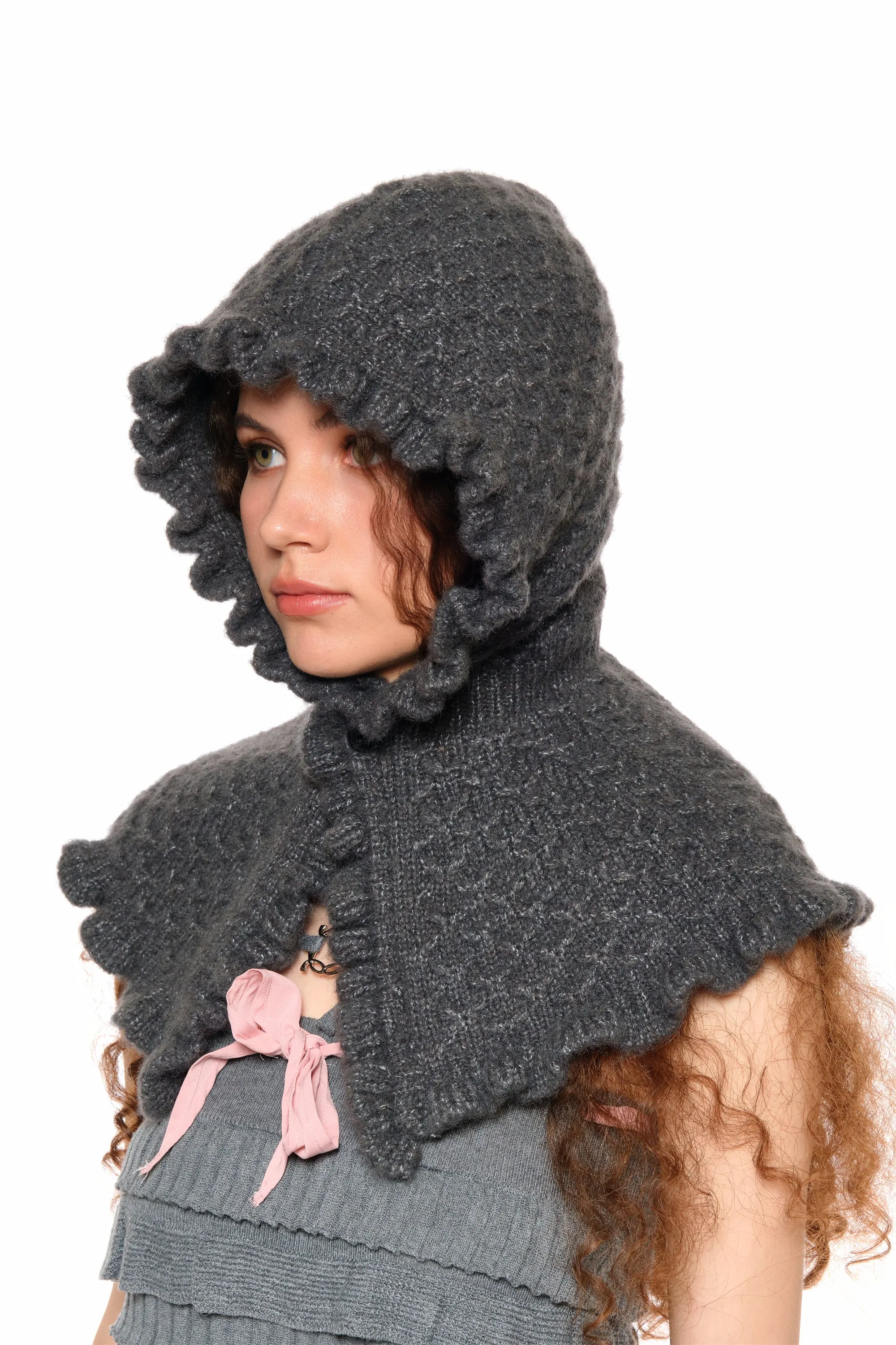 Sage Balaclava Hat in Gray sold by PANN product image thumbnail 4