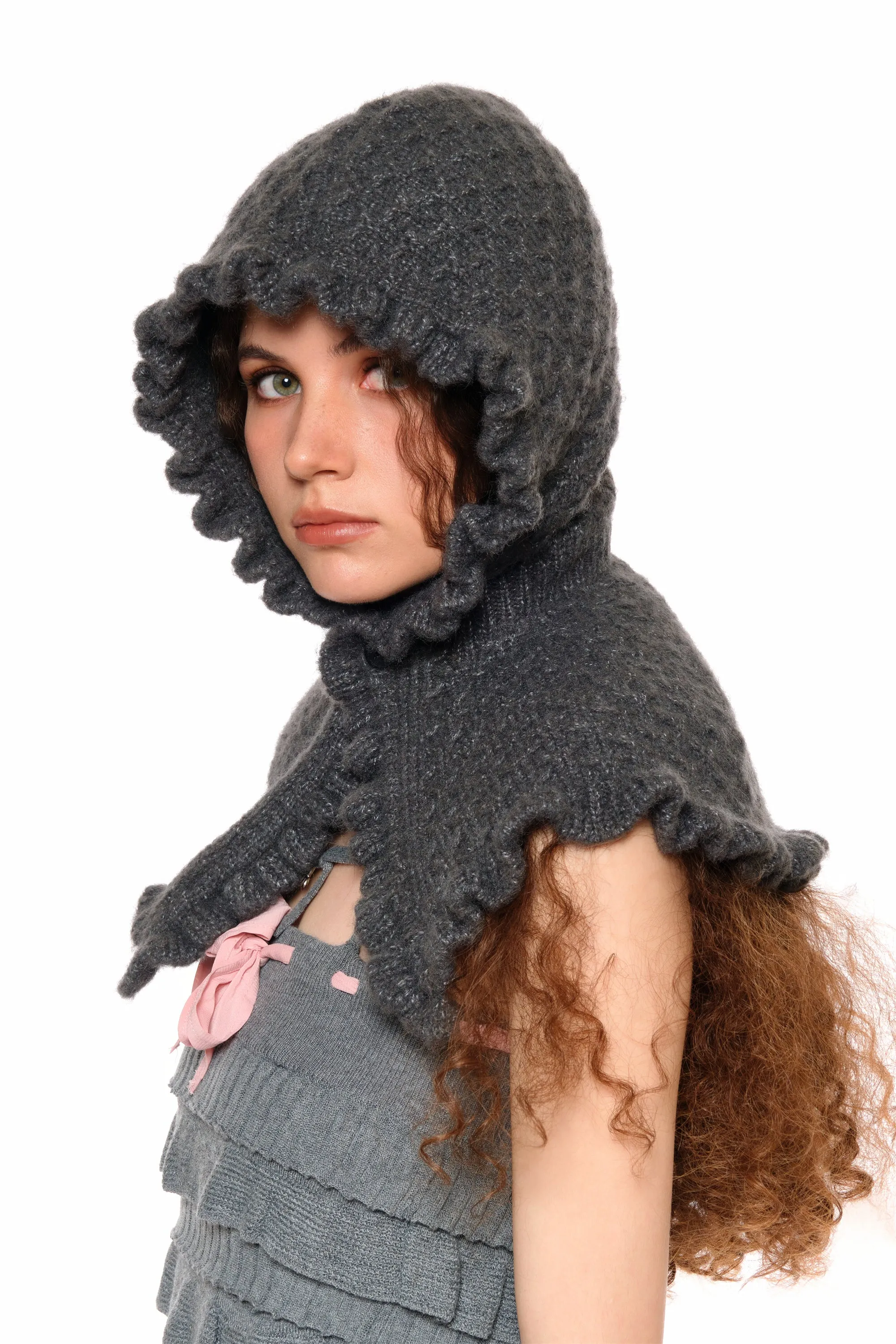 Sage Balaclava Hat in Gray sold by PANN