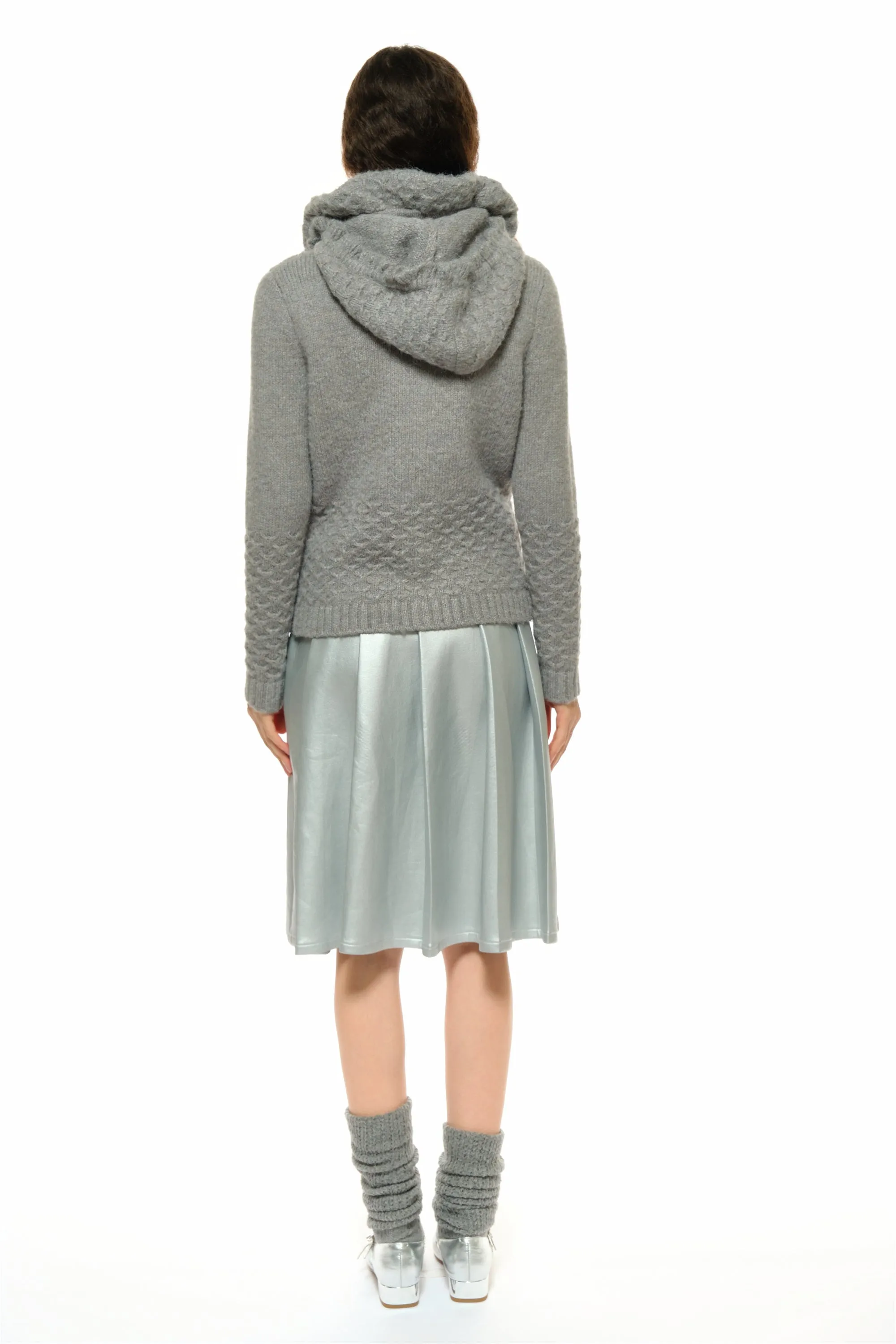 Cora Cashmere Knit Sweater in Gray sold by PANN product image thumbnail 3