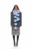 Bette Dreamy Pom-Pom Fur Scarf in Blue sold by PANN