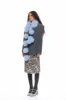 Bette Dreamy Pom-Pom Fur Scarf in Blue sold by PANN