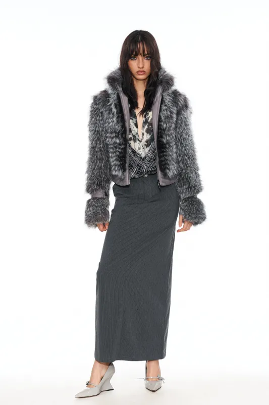 Aspen Stand Collar Fur Coat sold by PANN