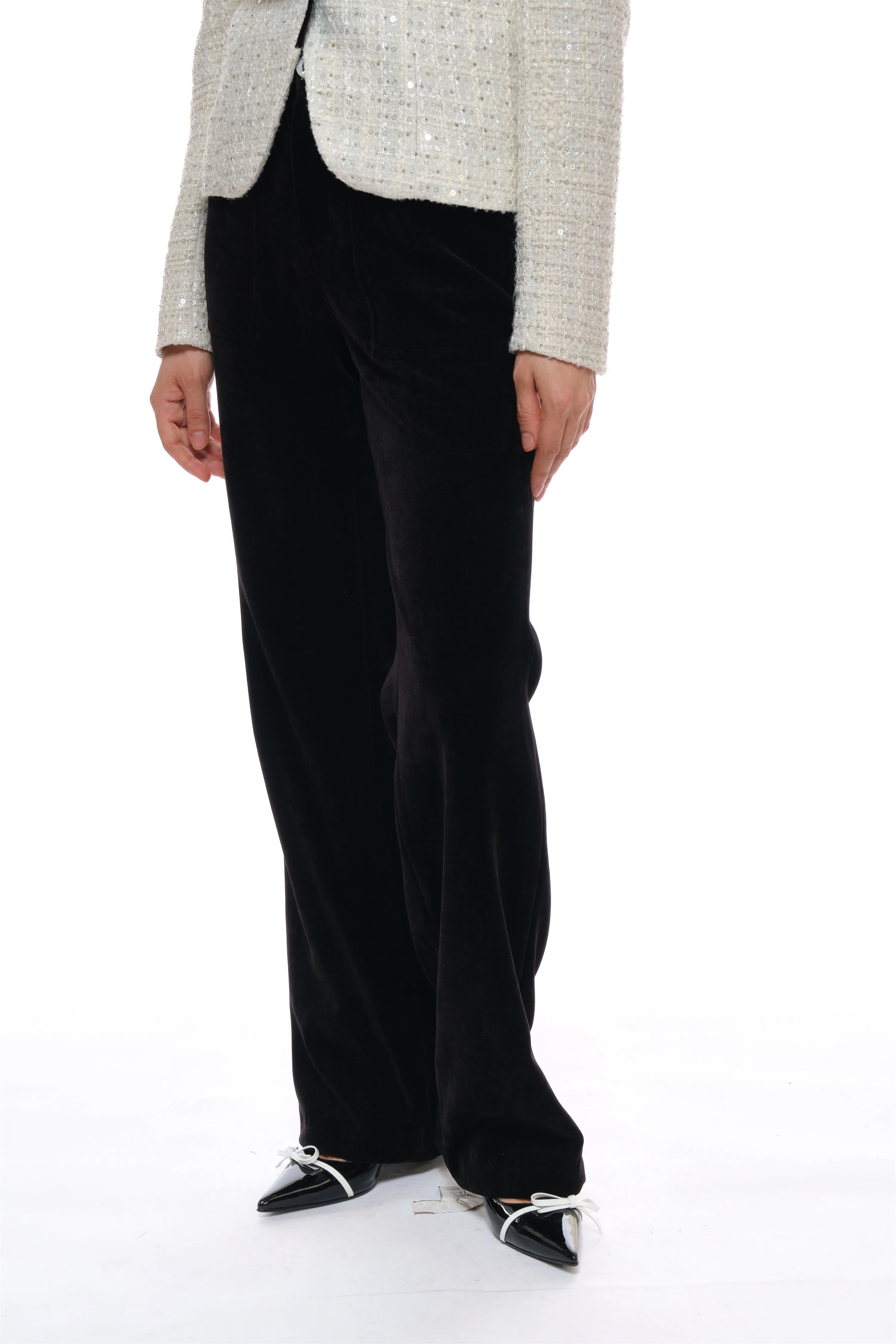 Iris Corduroy High-Waisted Pants in Black sold by PANN product image thumbnail 2