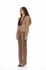Iris Corduroy High-Waisted Pants in Coffee sold by PANN