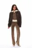 Iris Corduroy High-Waisted Pants in Coffee sold by PANN