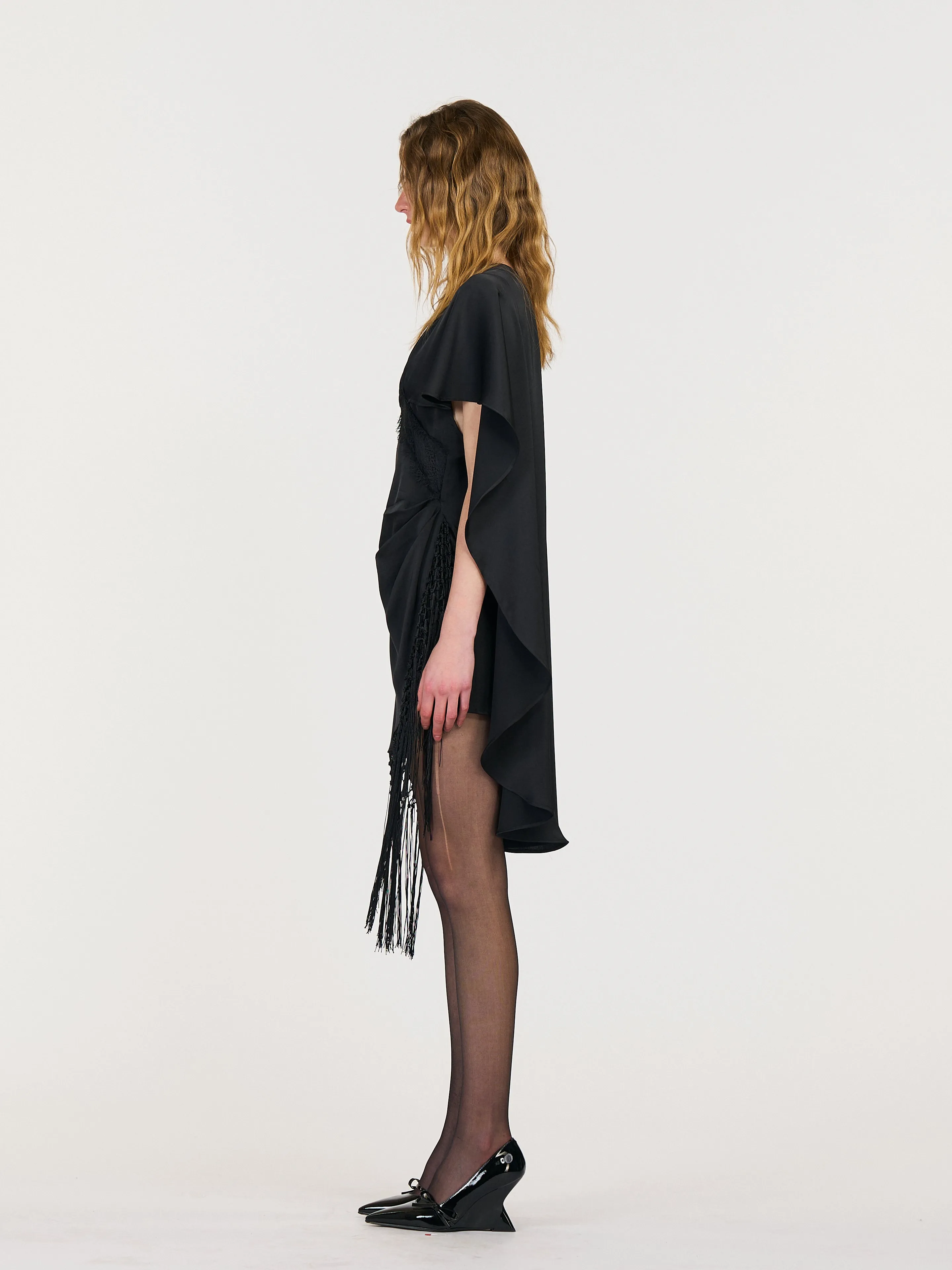 Hazel Cape-Style Tassel Dress sold by PANN product image thumbnail 5