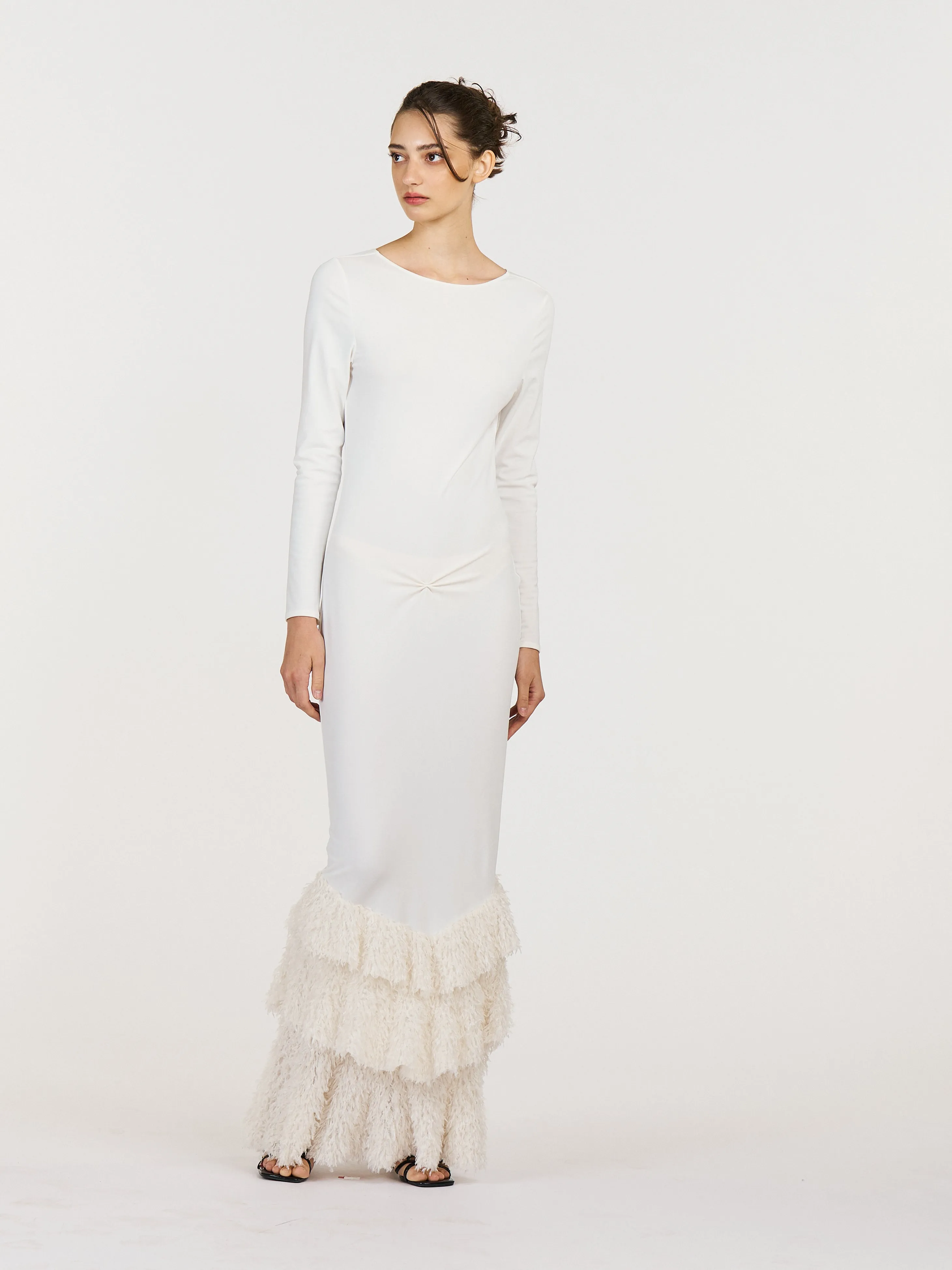 Esme Fleece and Lace Trimmed Dress sold by PANN product image thumbnail 3