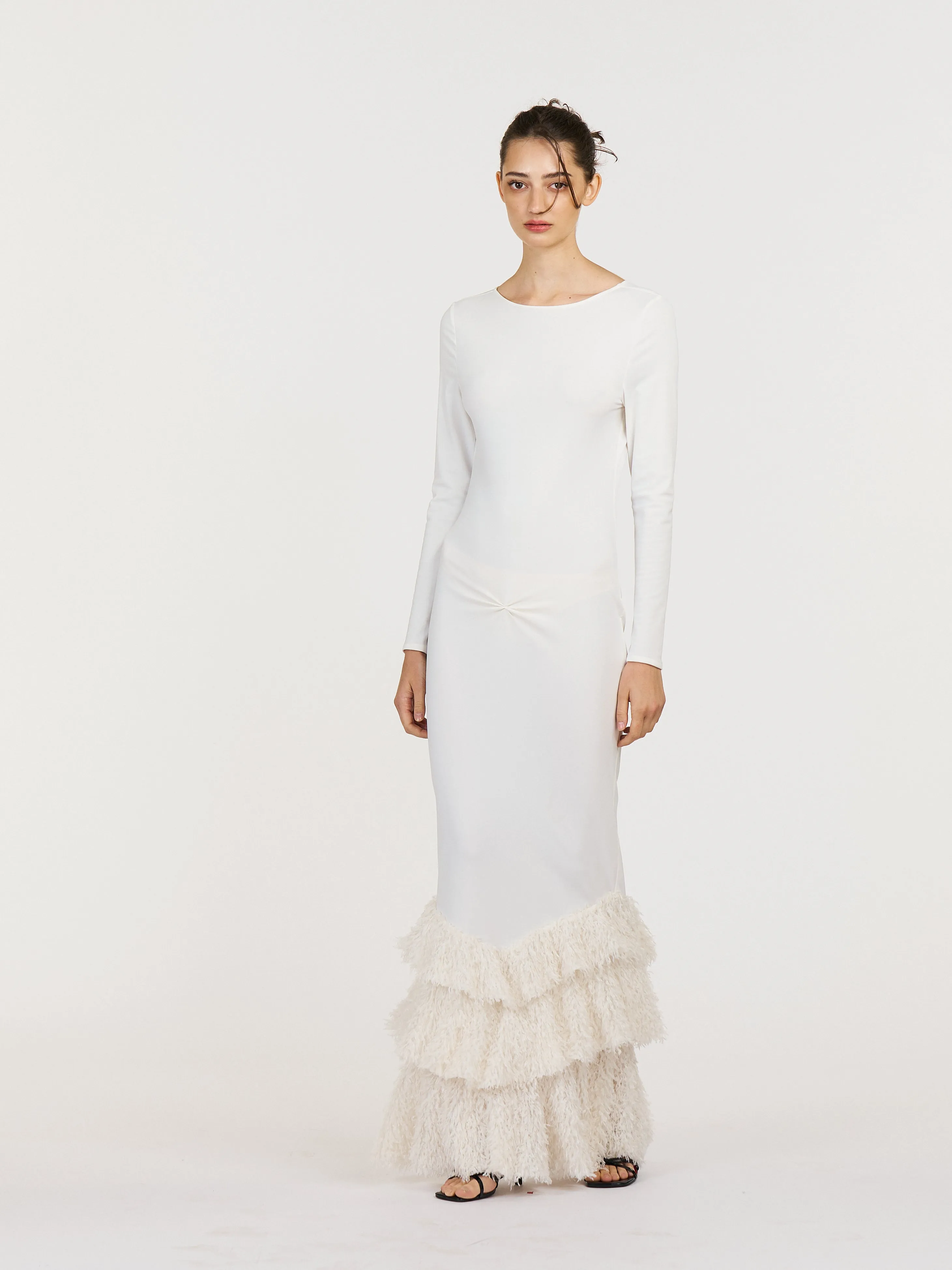 Esme Fleece and Lace Trimmed Dress sold by PANN