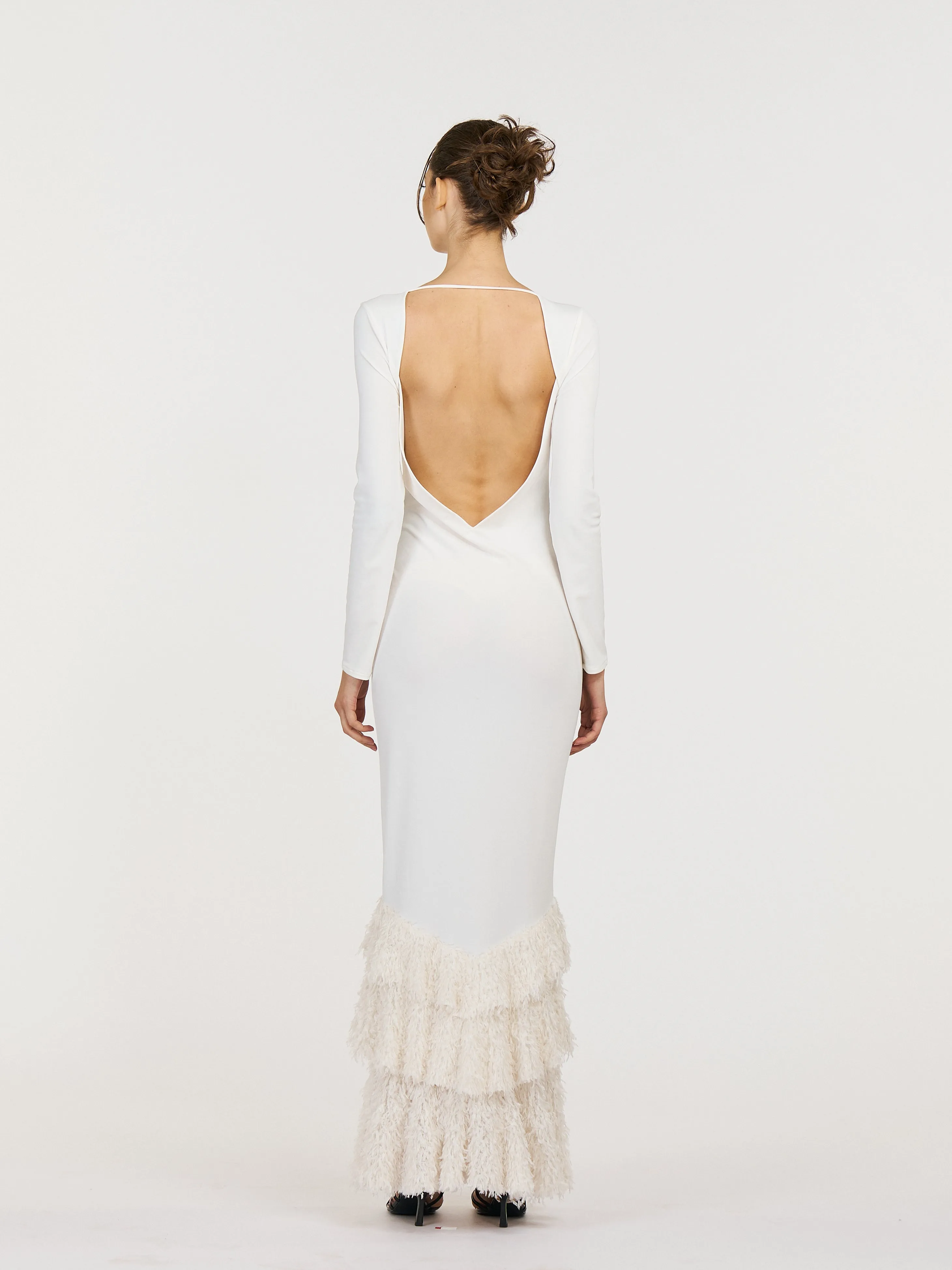 Esme Fleece and Lace Trimmed Dress sold by PANN product image thumbnail 2