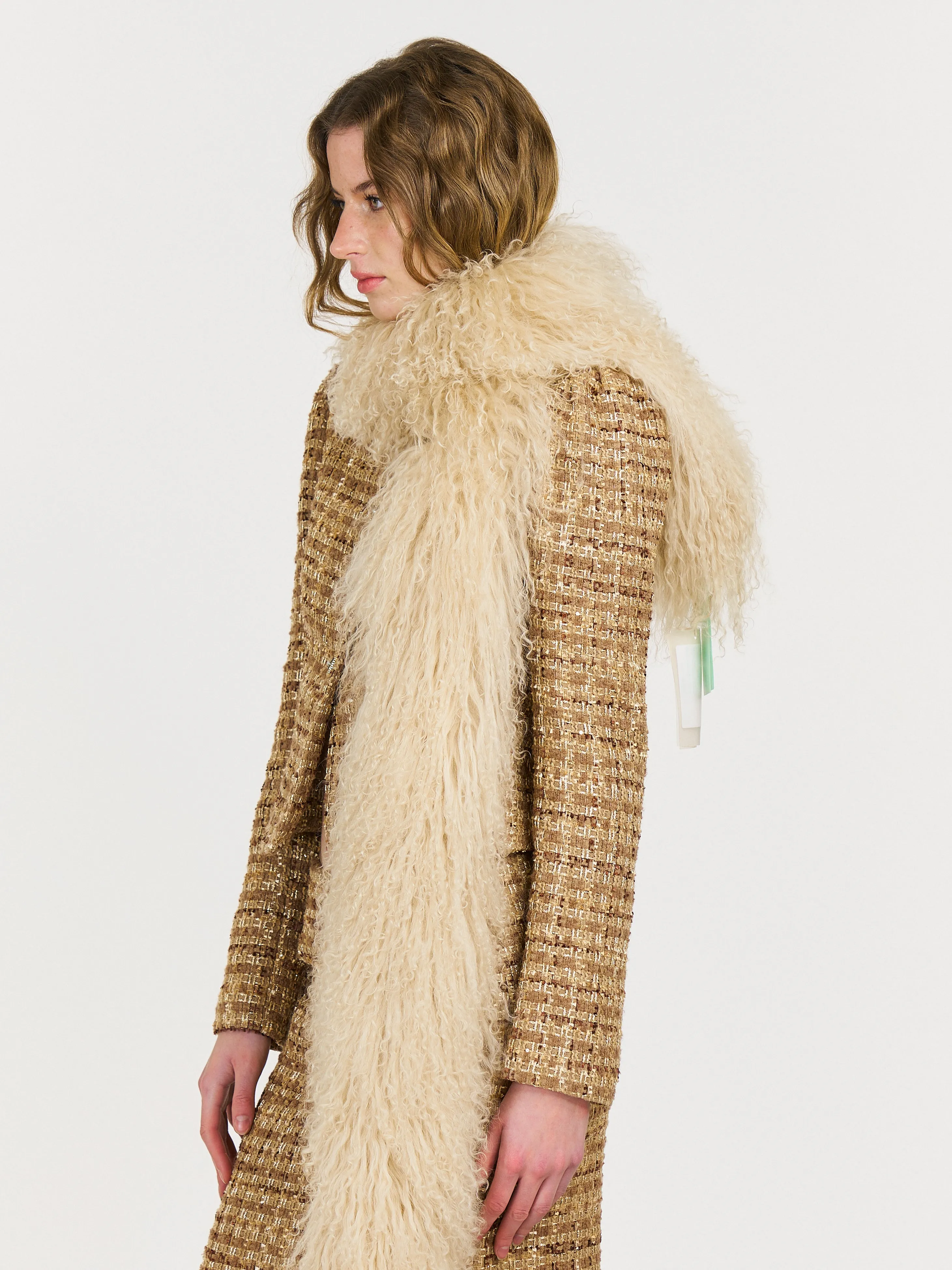 Ophi Lambswool Scarf in White sold by PANN product image thumbnail 2