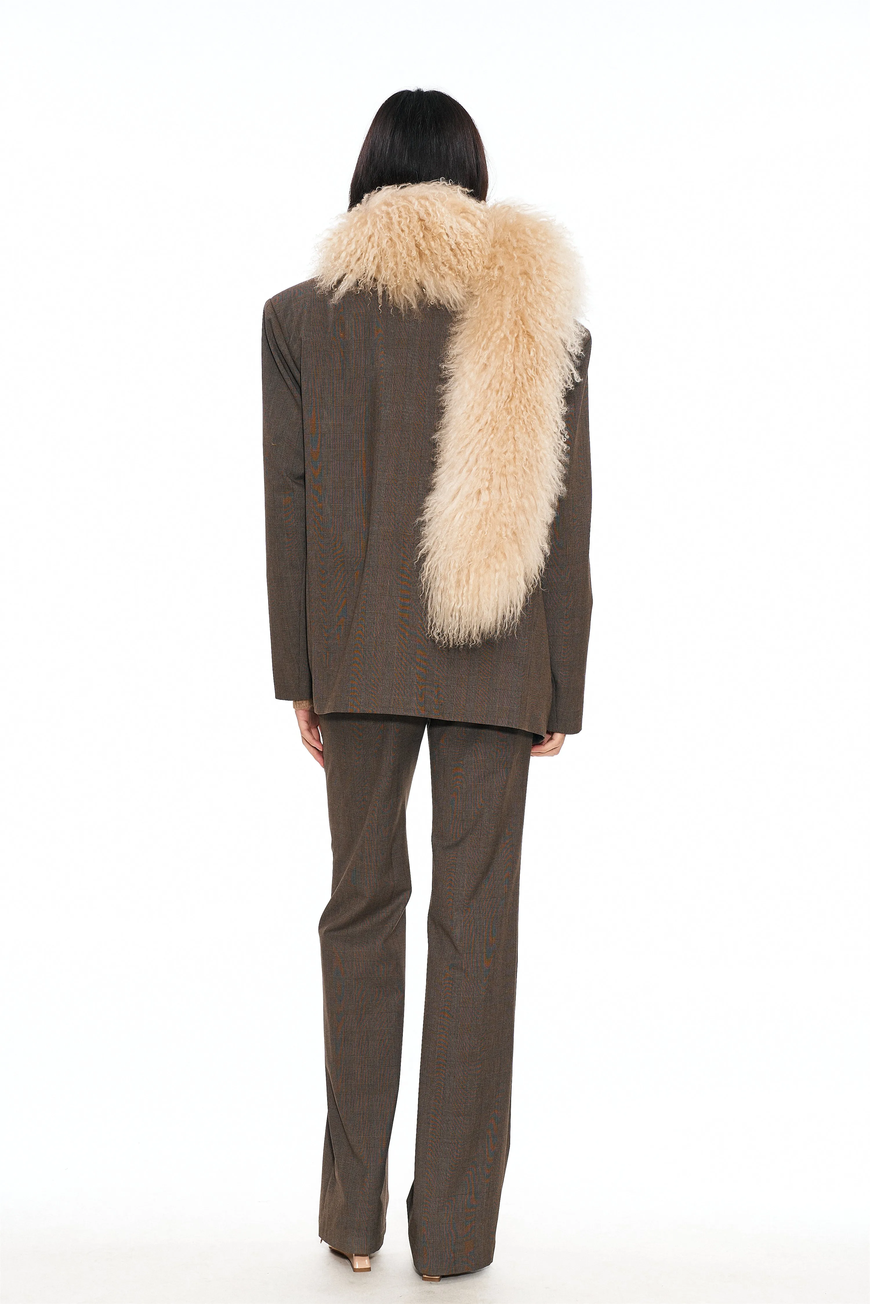 Ophi Lambswool Scarf in White sold by PANN product image thumbnail 5