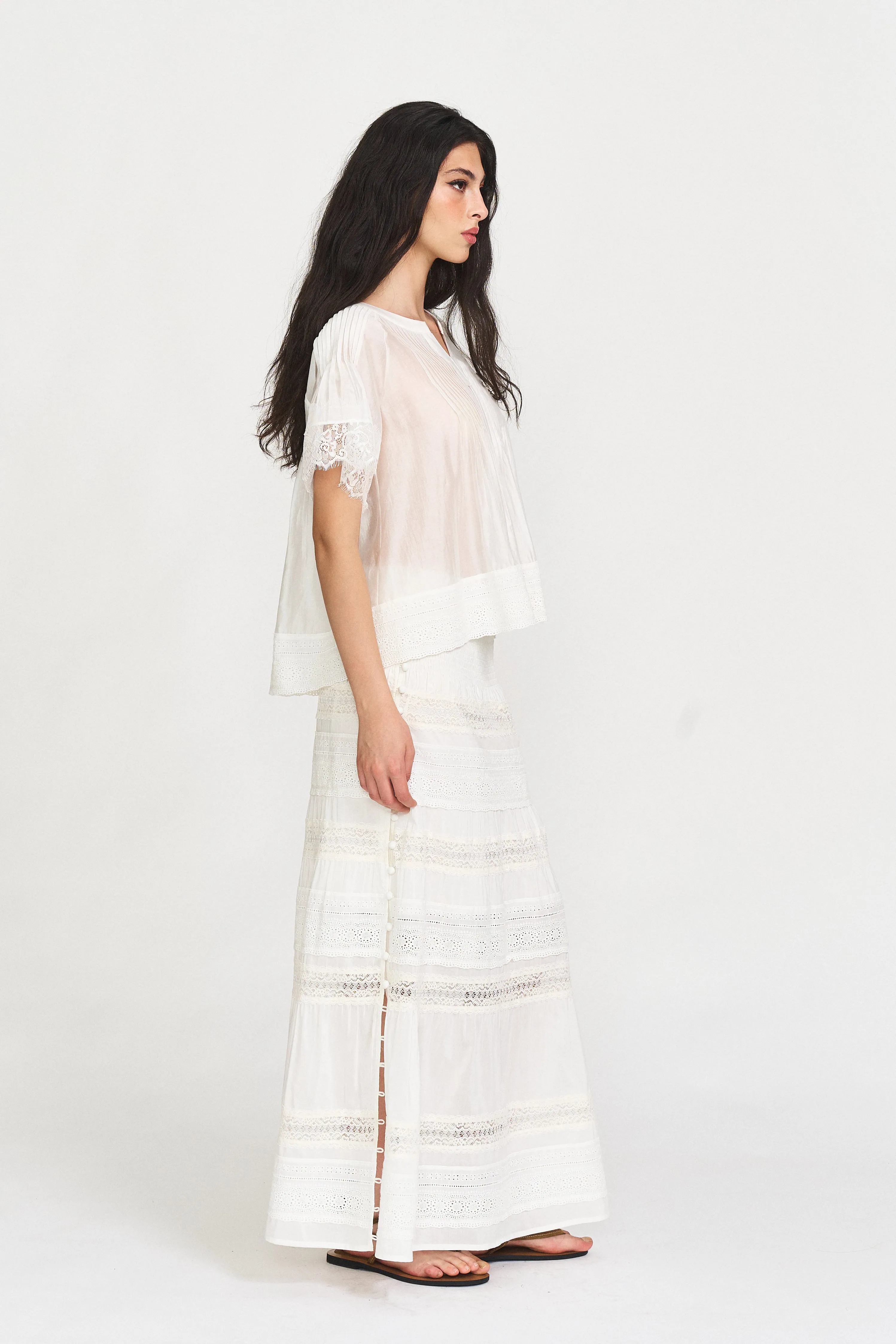 Cordelia Luxe Lace Maxi Skirt sold by PANN product image thumbnail 3