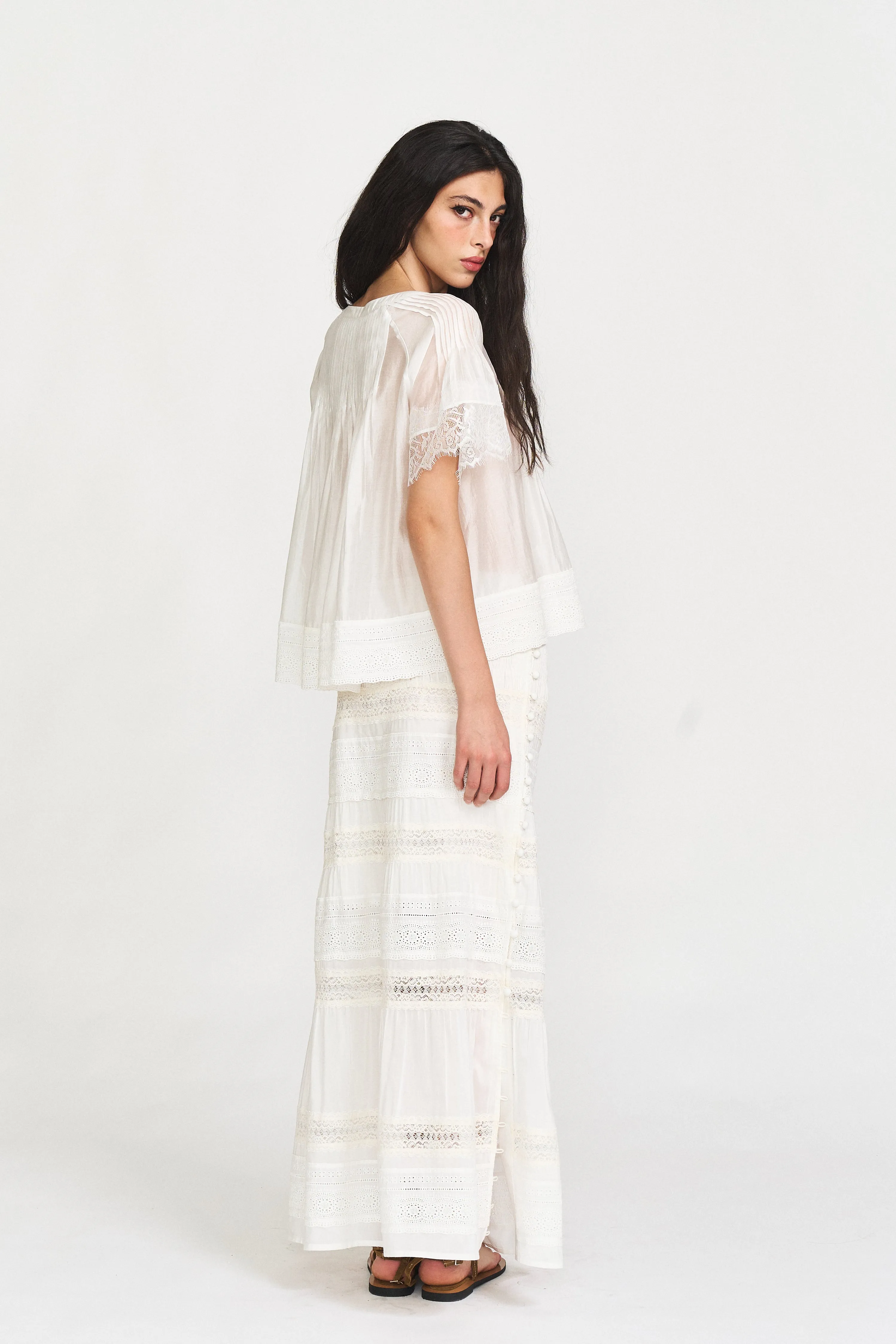 Cordelia Luxe Lace Maxi Skirt sold by PANN product image thumbnail 4