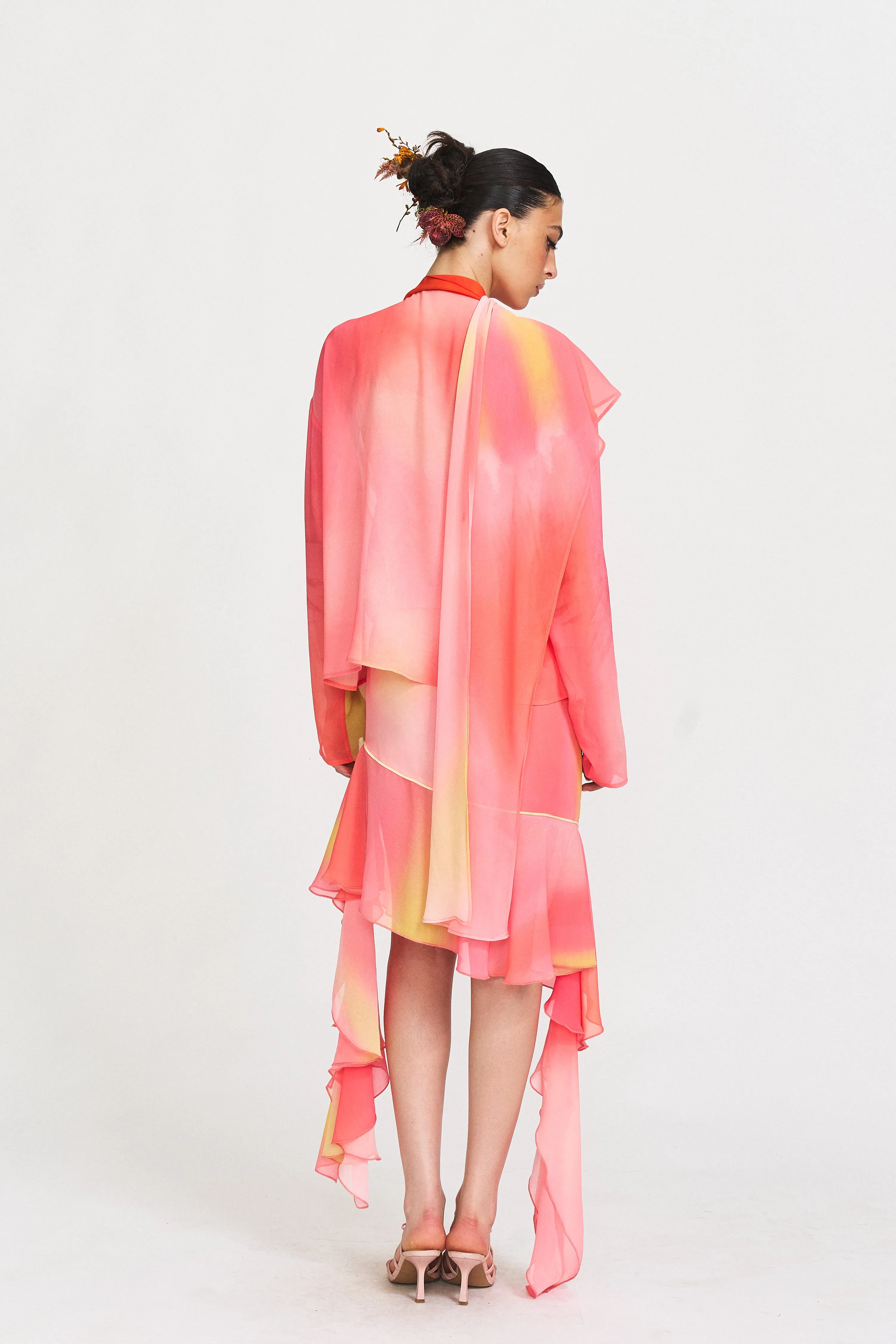 Blaze Patchwork Mini Skirt in Cloudlit Blush sold by PANN product image thumbnail 5