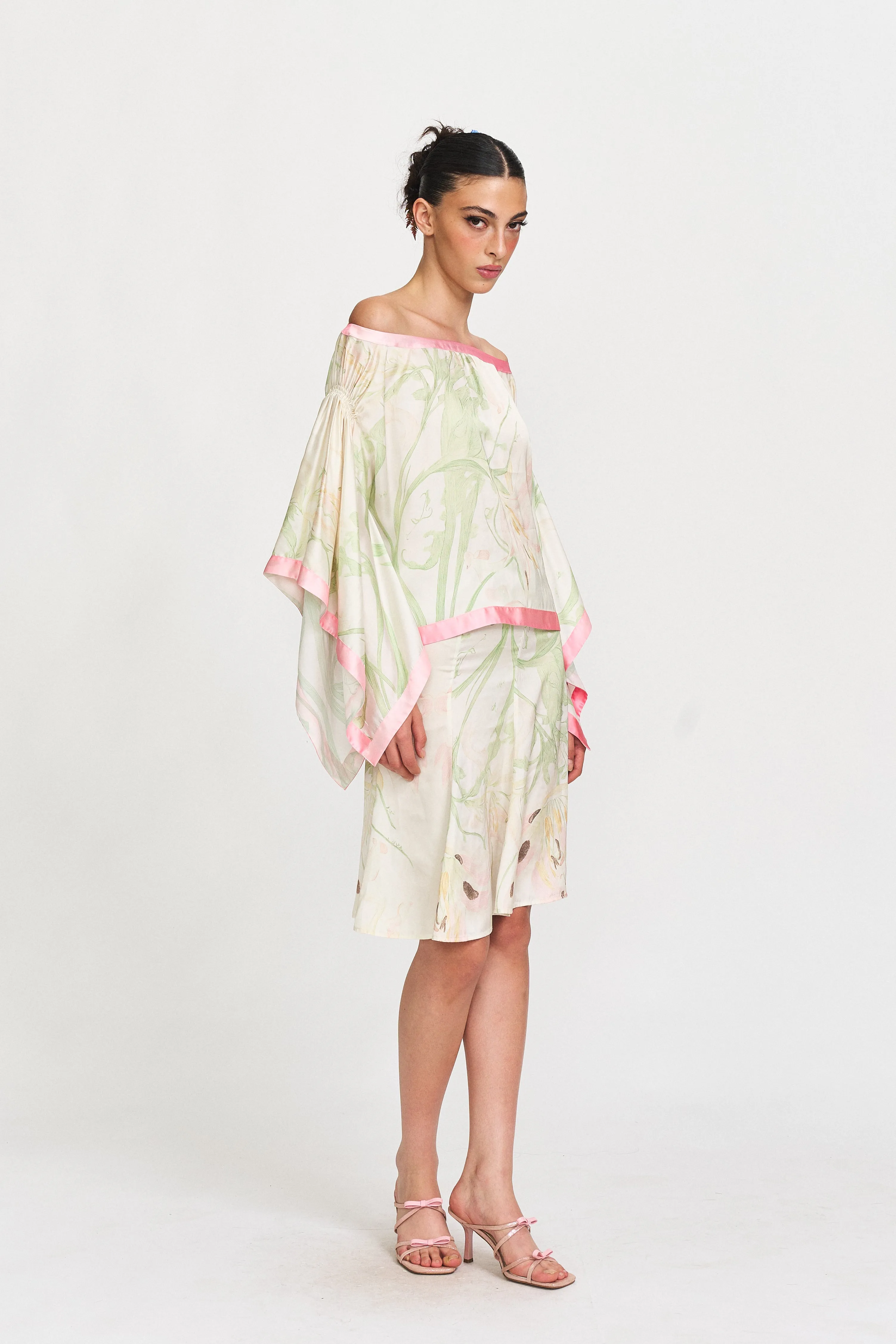 Ros Printed Vibrant Midi Skirt in Green sold by PANN product image thumbnail 2